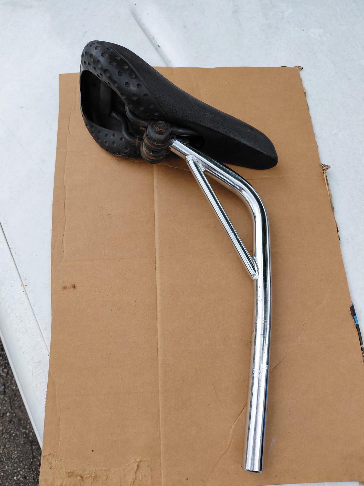 Vintage Viscount GT GT-5 BMX Seat Saddle 22.2 Chrome Post Old Mid School GT