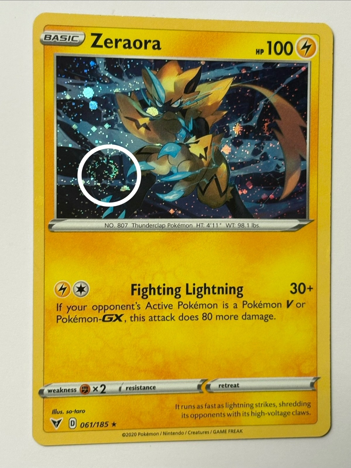 🌀HAND SWIRL🌀 Zeraora 061/185 Miscellaneous Cards Cosmos Holo - B132 🌀HAND SWIRL🌀 Zeraora 061/185 Miscellaneous Cards Cosmos Holo - B132