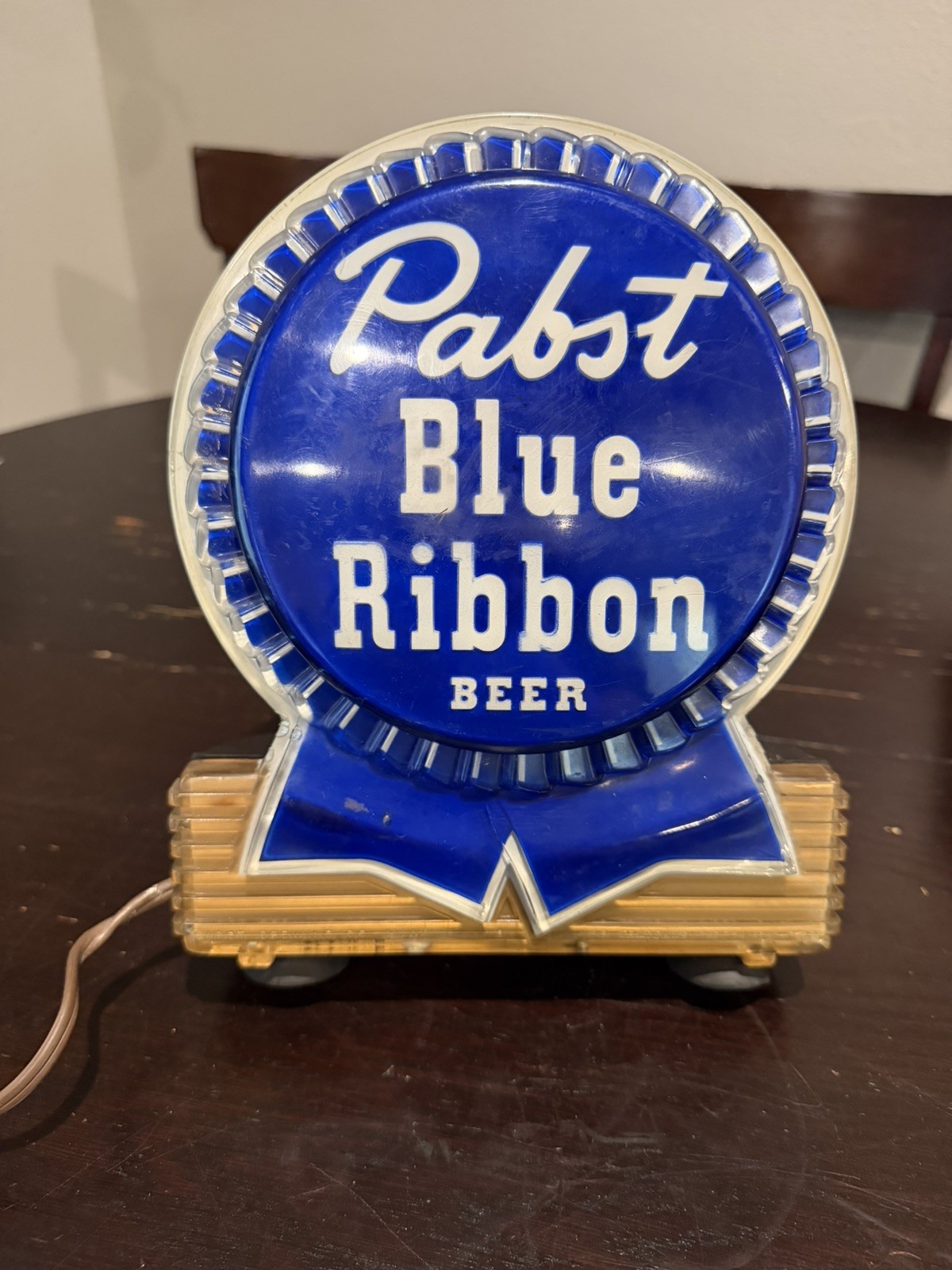 Old Vintage Pabst Blue Ribbon Beer Lighted Sign 1940\'s 1950\'s Bar Tavern Rare Old Vintage Pabst Blue Ribbon Beer Lighted Sign 1940\'s 1950\'s Bar Tavern Rare