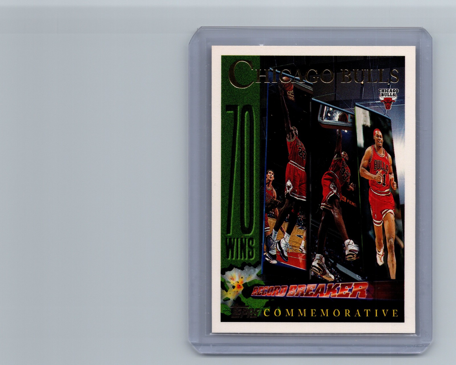 1996-97 Topps #72 Chicago Bulls 72 Wins COMM,