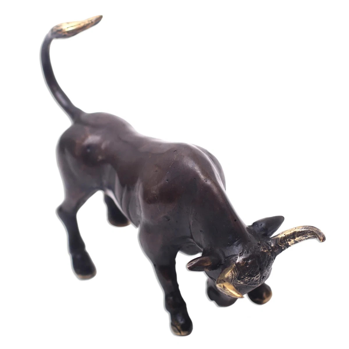 Vintage Metal Jaidyn Bull Figurine Bronze Antique Hand Painted 4.7 | Sculpture Vintage Metal Jaidyn Bull Figurine Bronze Antique Hand Painted 4.7 | Sculpture