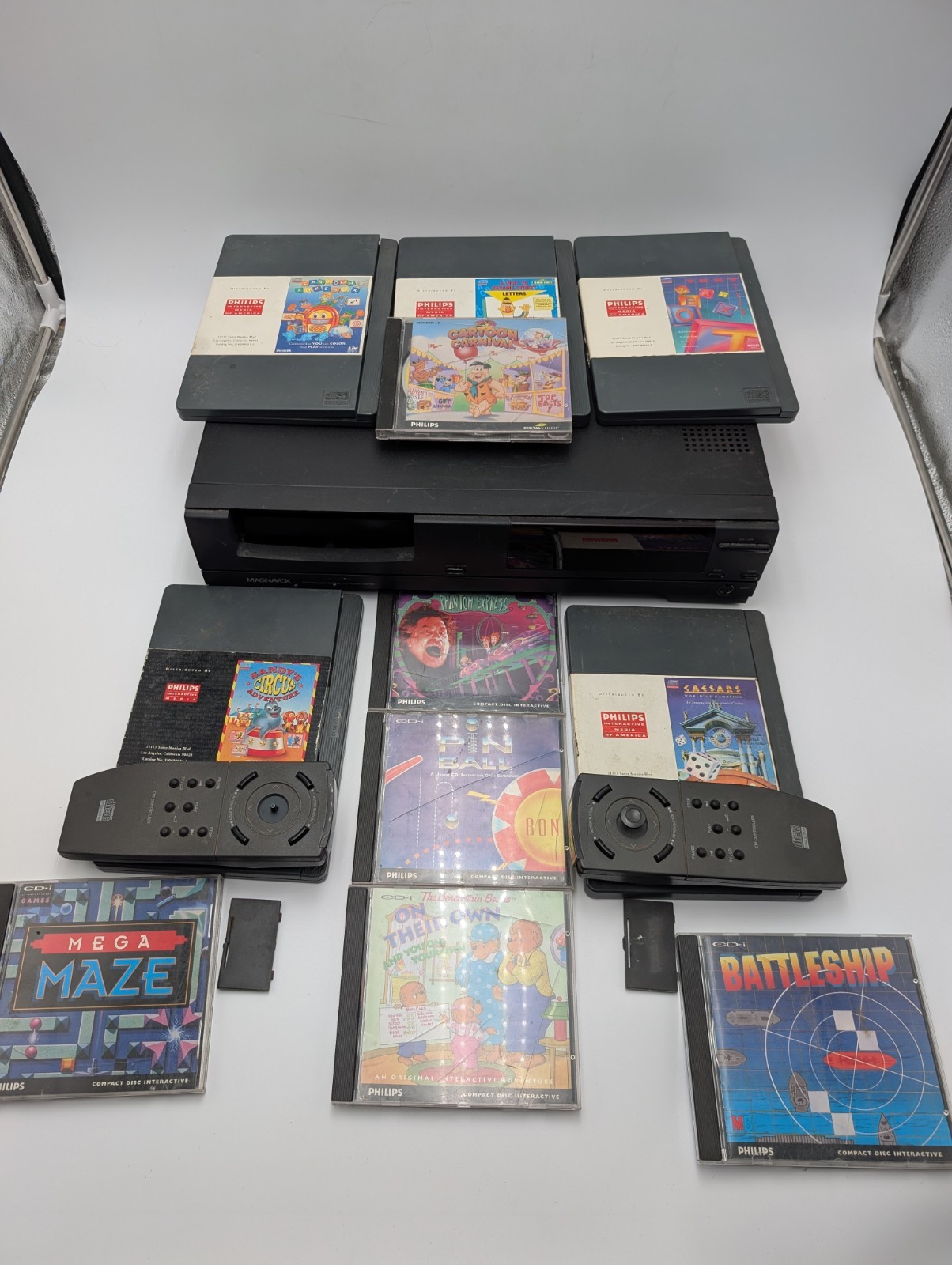 Philips Magnavox CDI 220 Console W Ram Extension Cartridge + Games Tested Works
