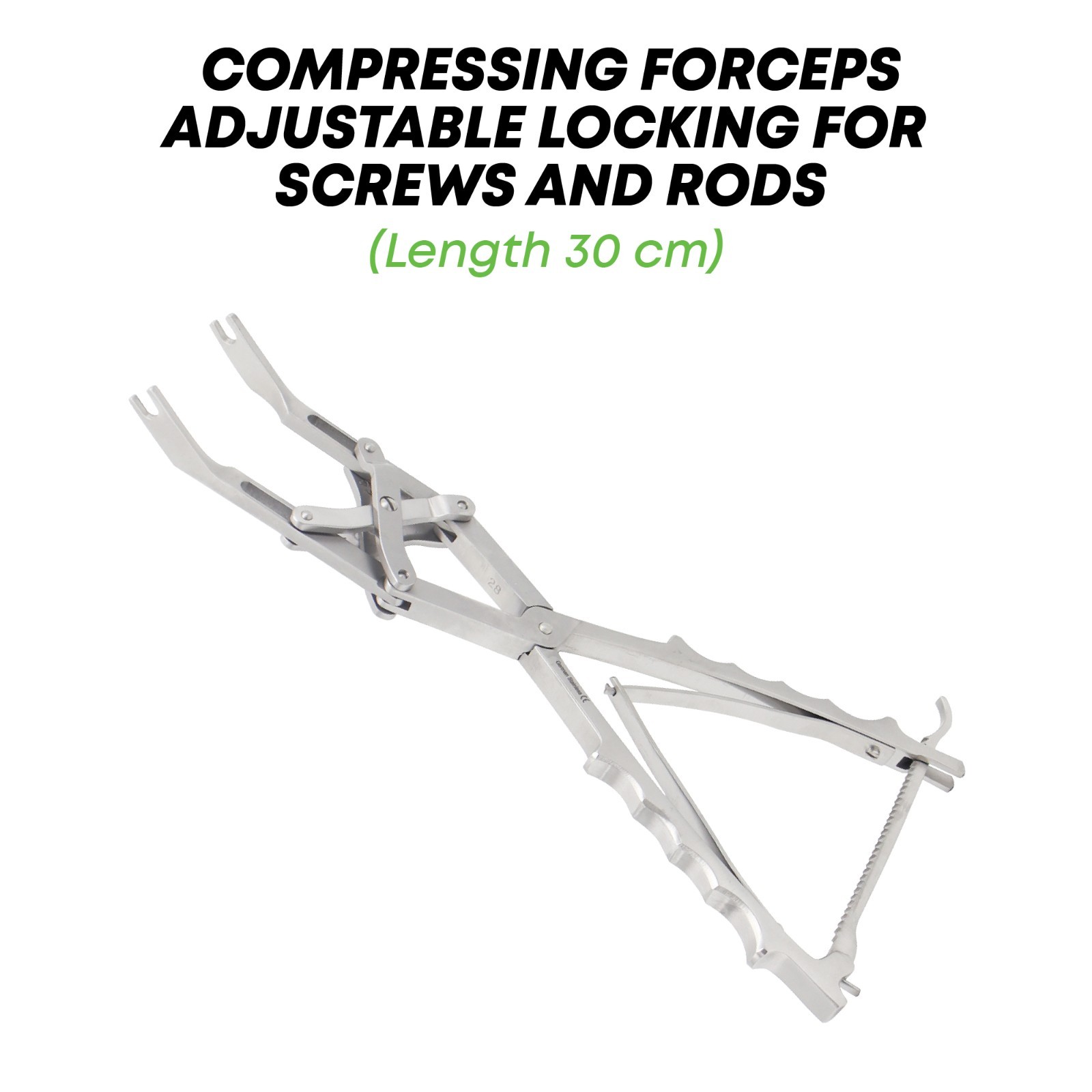 Compressing Forceps 30 cm Adjustable Locking for Screws & Rods orthopedic Tools