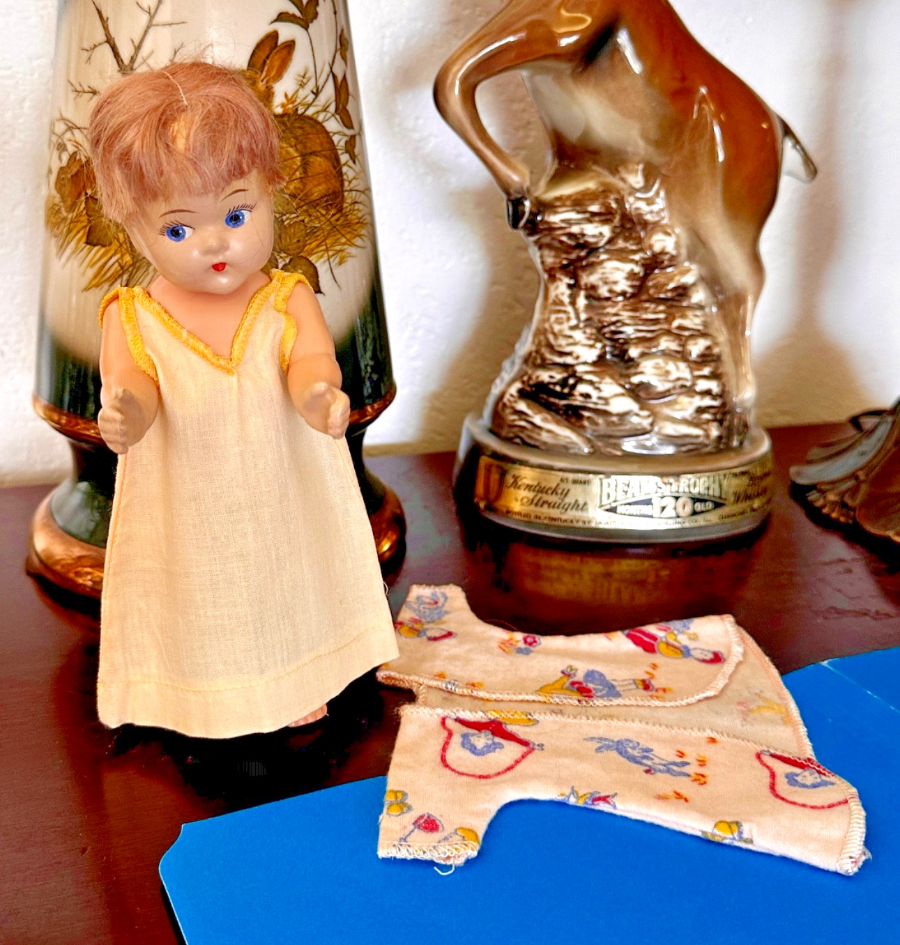 Vogue Ginny Toddles Composition TLC PE Mohair Strung Doll in Gown Robe (2655)