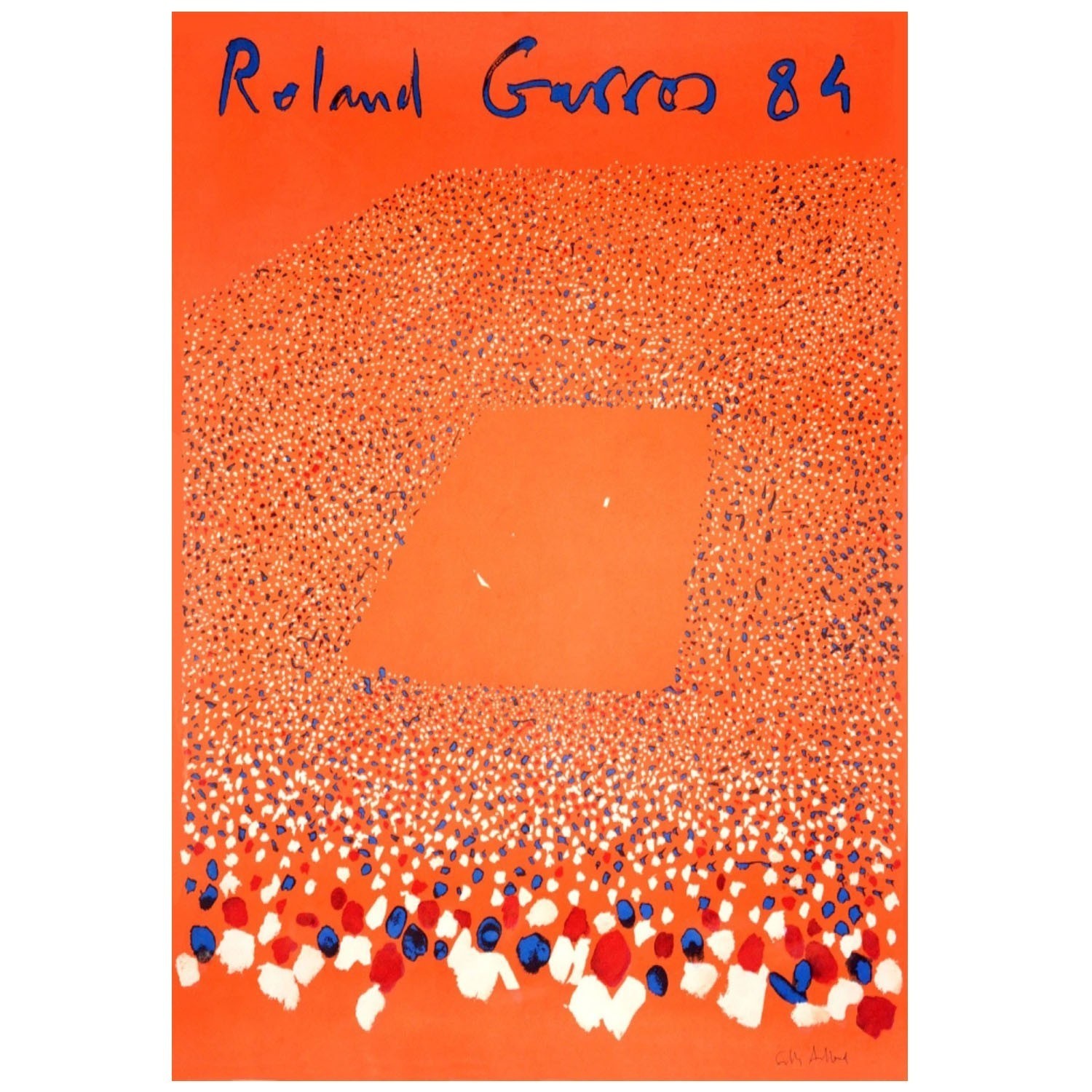 Roland Garros 1984 Vintage Tennis Art Poster