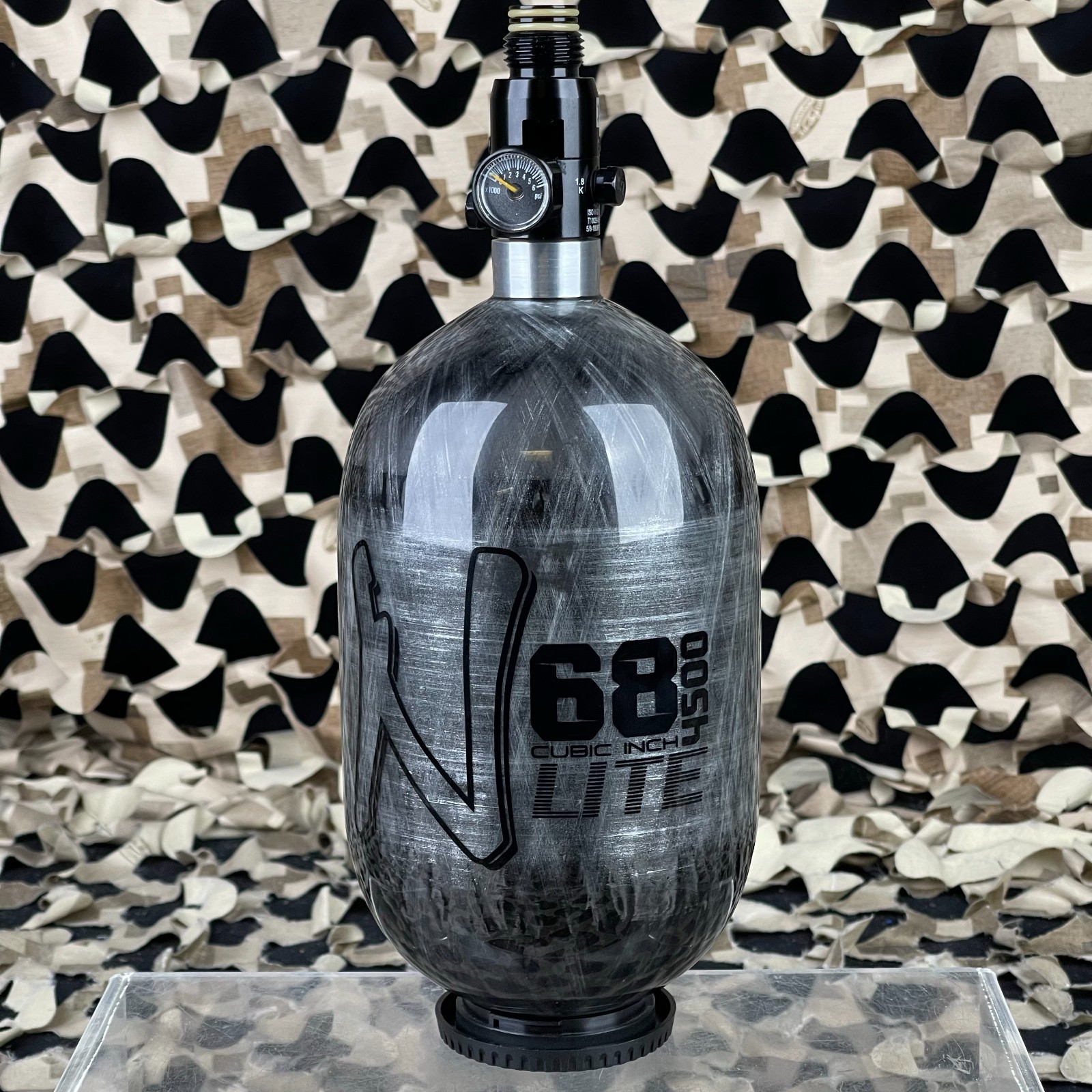 NEW Ninja Lite Carbon Fiber Air Tank w/ Basic Regulator - 68/4500 - Grey Ghost