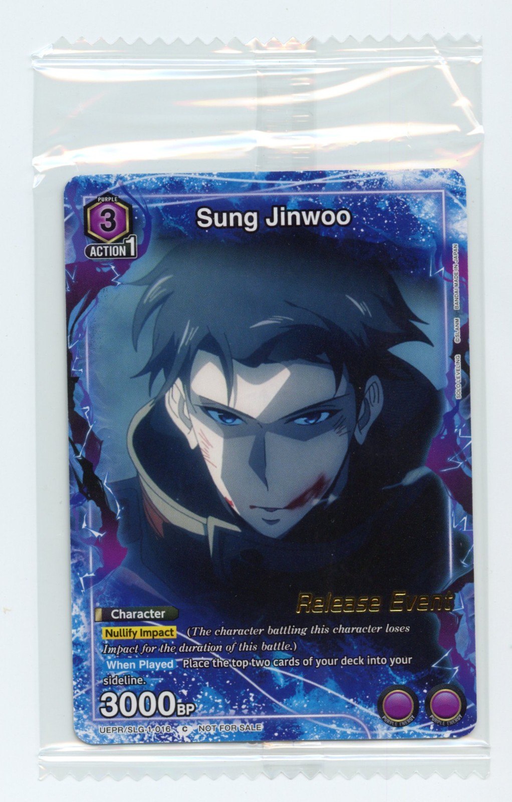 Sung Jinwoo (016) Release Event C SOLO LEVELING Union Arena SLG-1-016 Sealed Sung Jinwoo (016) Release Event C SOLO LEVELING Union Arena SLG-1-016 Sealed