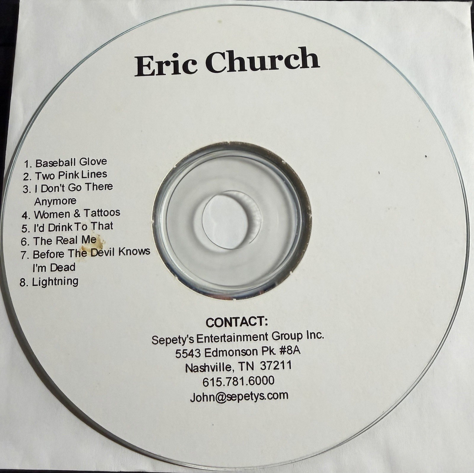 RARE Eric Church Early Demo CD Country Music UNRELEASED