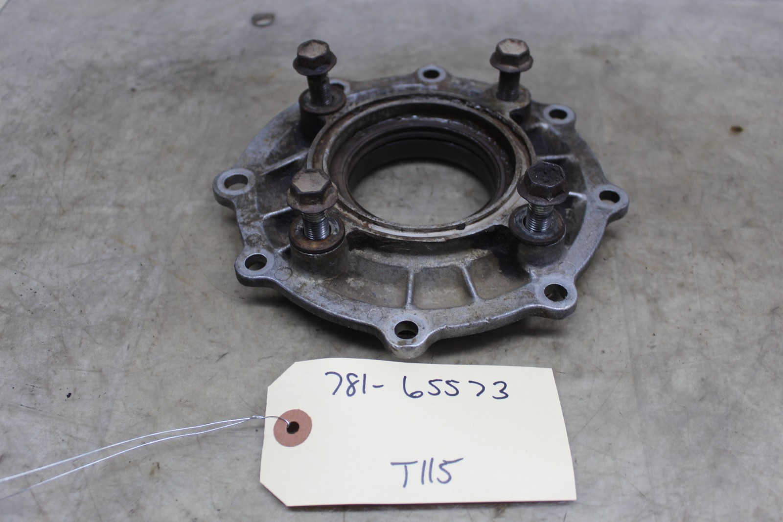 92-00 Yamaha Timberwolf 250 Rear Back Differential Side Cover Case NEEDS BEARING