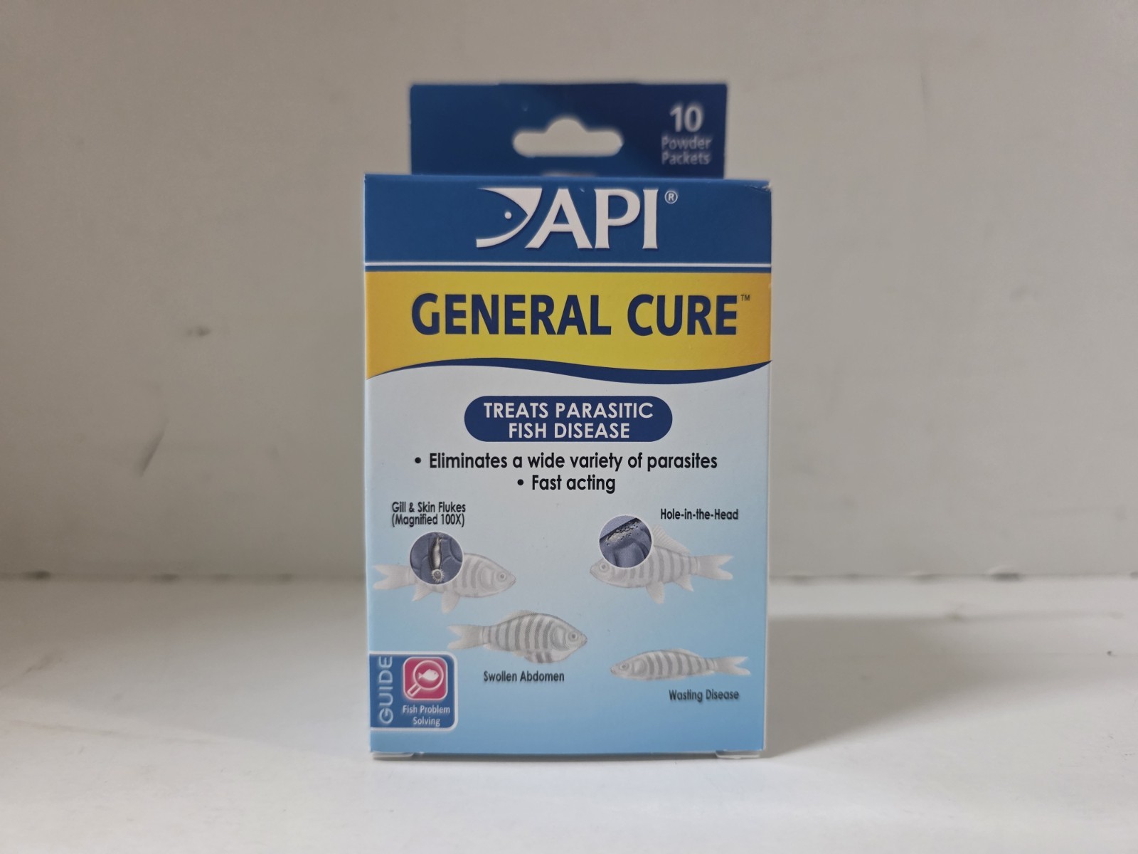 API General Cure Treats Parasitic Fish Disease, Fresh & Saltwater, 10 Packets