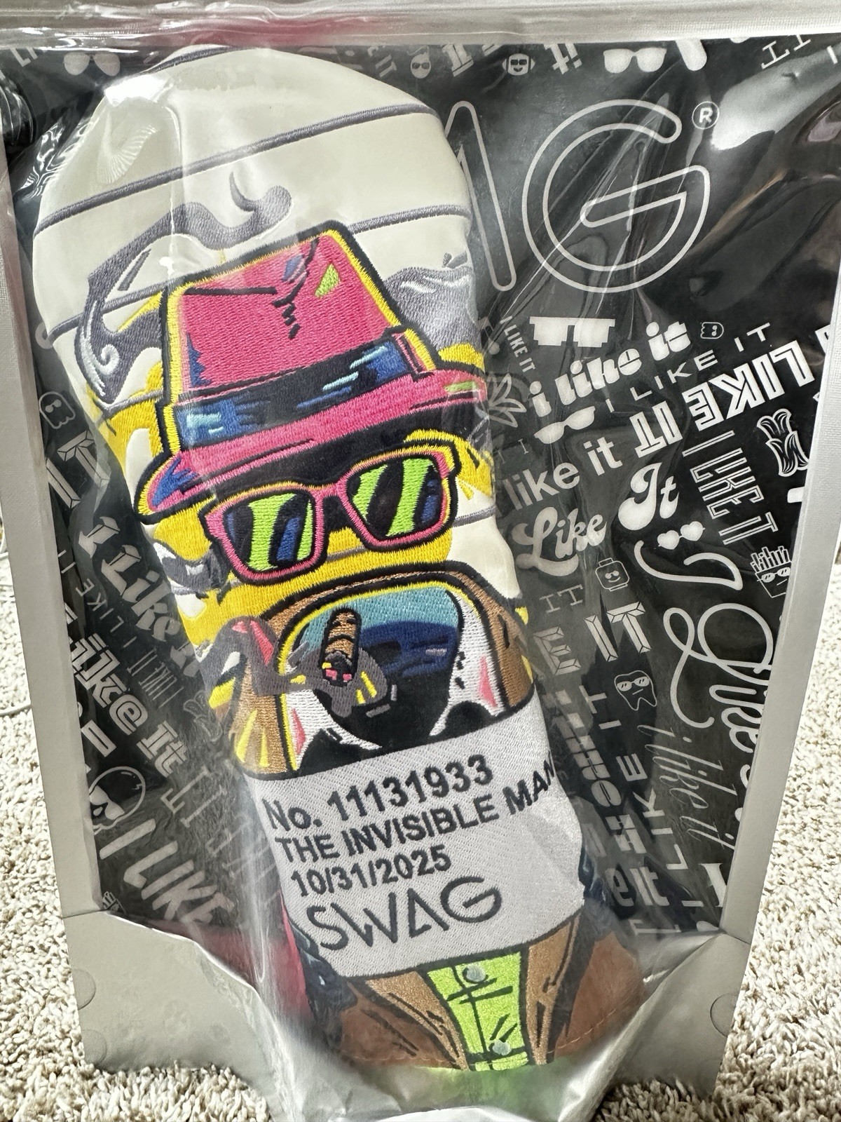 Swag Golf Monster Mugshot Fairway Headcover Invisible Man - Halloween *LOOK*