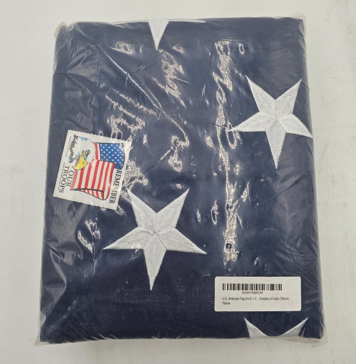 American Flag 6X10ft US USA | EMBROIDERED Stars| Families of Fallen Officers