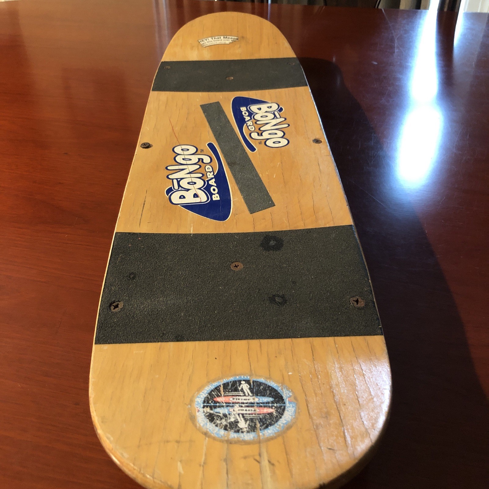 Vintage Bongo Board Wooden Balance Board ( No Roller ) Fitness Exercise Toy