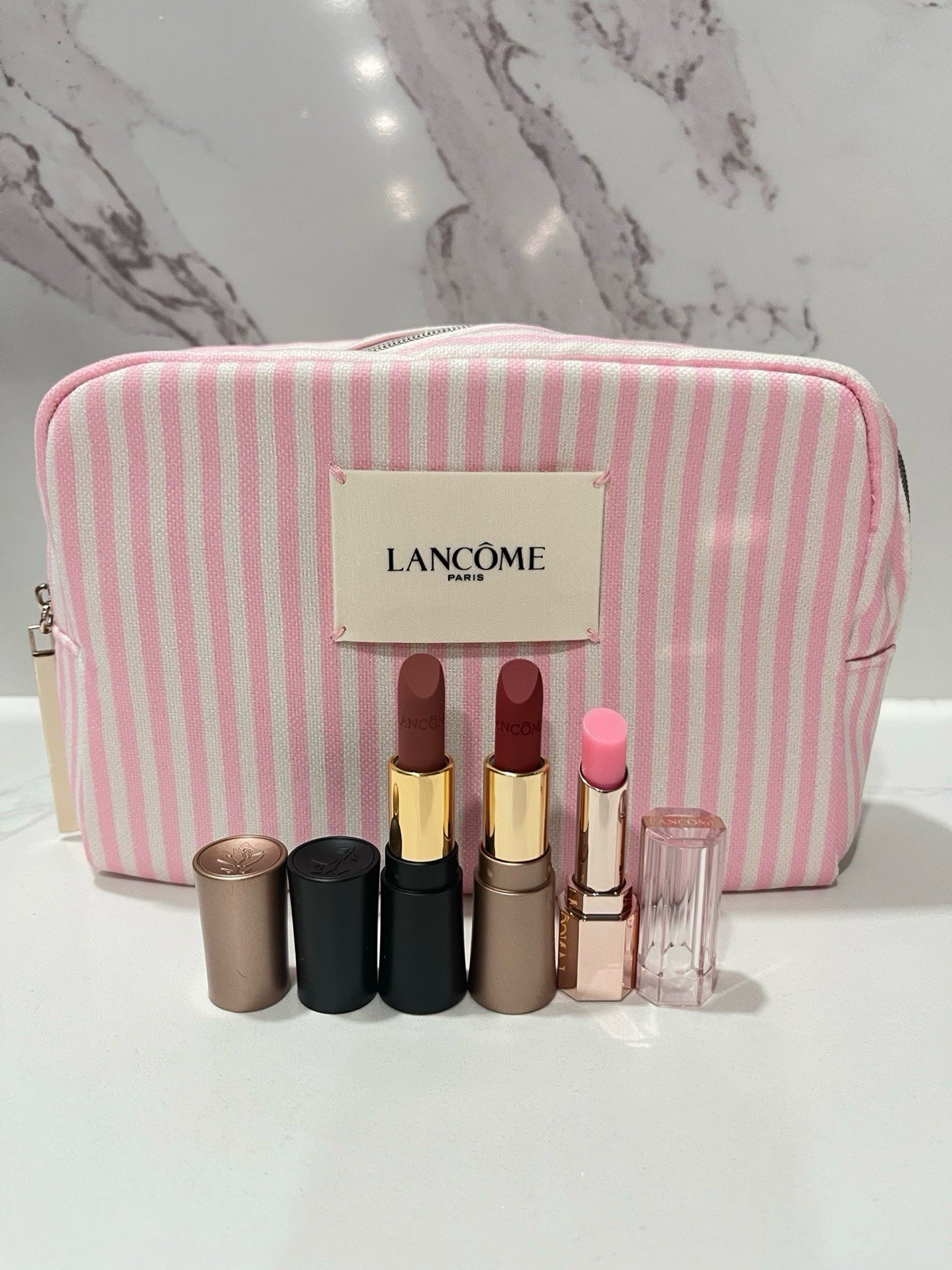 Lancôme Travel size lip set & Makeup bag Lancôme Travel size lip set & Makeup bag