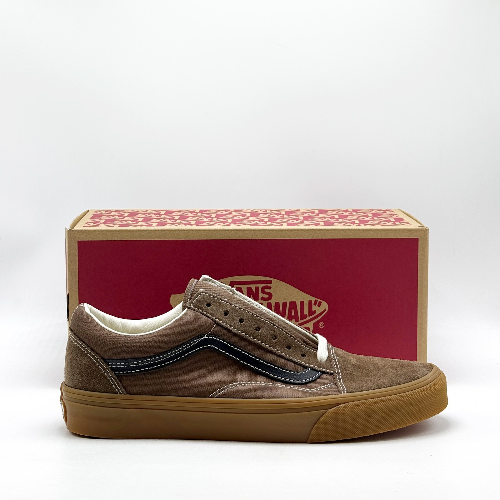*NEW* MEN VANS Old Skool Shoes GUM VINTAGE COCOA BROWN (VN000Z90FST) 👍