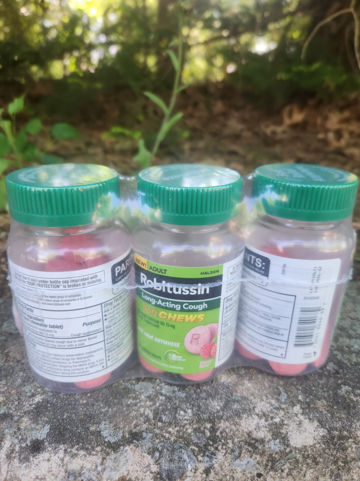3-pak robitussin long acting soft chews 20 PAST FRESH DISCOUNT 2026 NEW (15mg)