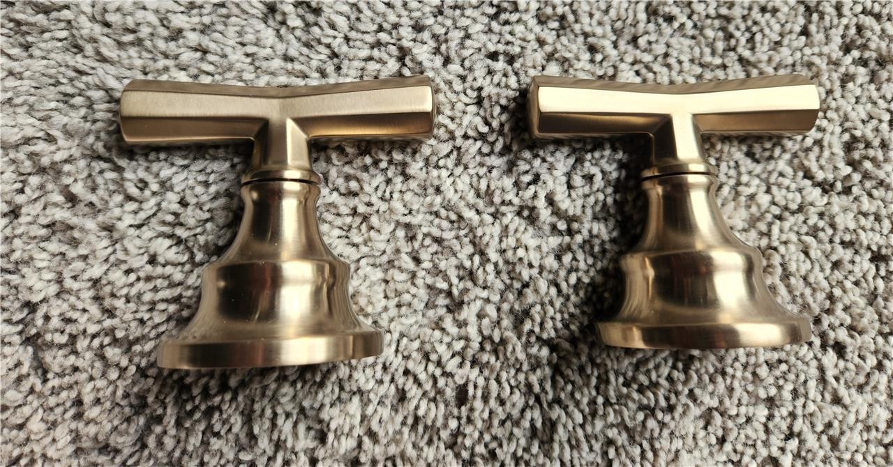 Brizo HX5365-GL Beauclere Widespread Cross Handle Kit in Brilliance Luxe Gold