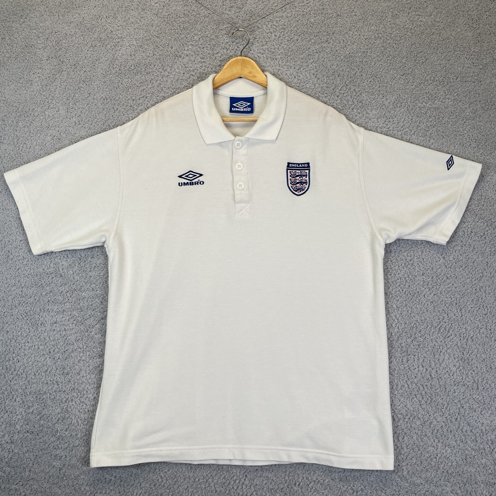 Vintage Umbro England National Team Soccer Shirt Men\'s XL Three Lions Crest Vintage Umbro England National Team Soccer Shirt Men\'s XL Three Lions Crest