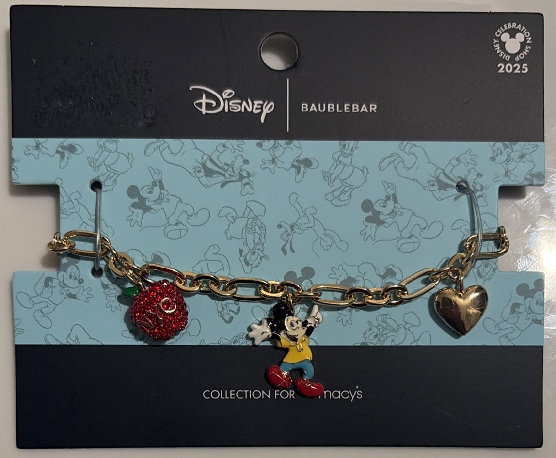 2025 Baublebar Disney Mickey Minnie Charm Bracelet Exclusive Macy’s