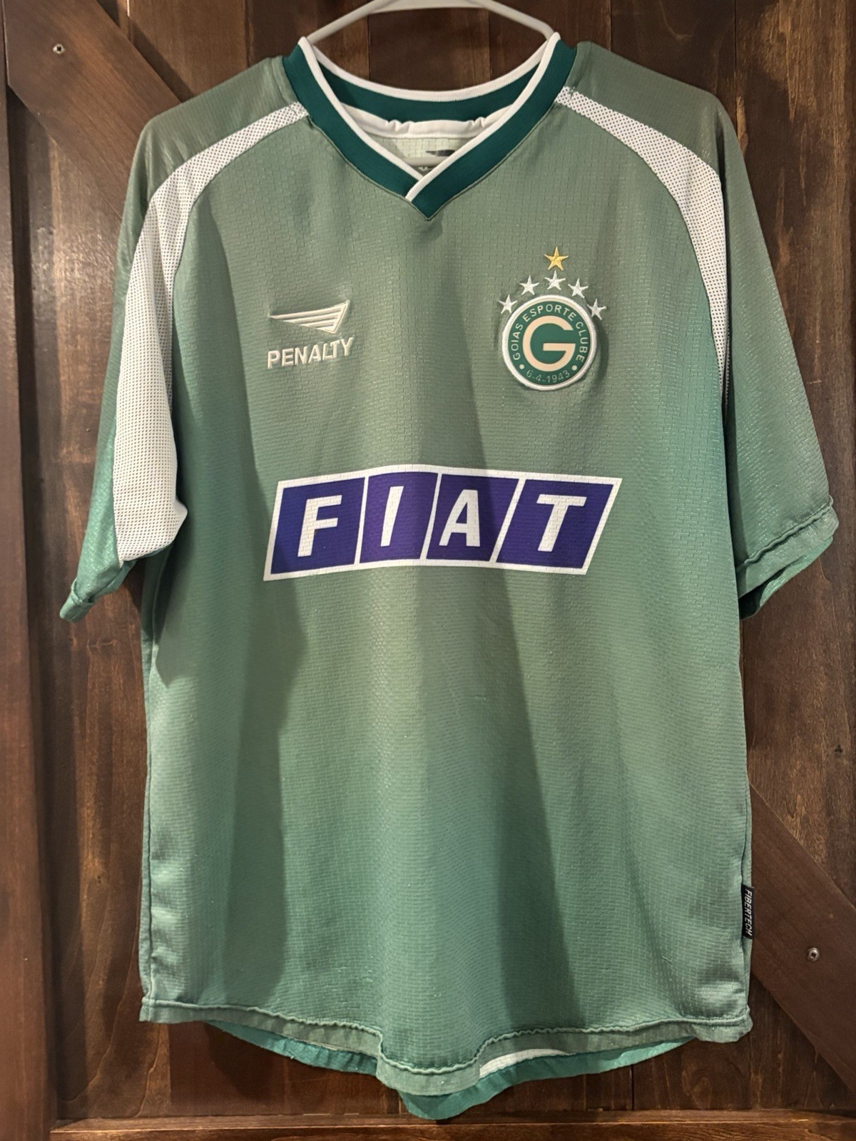 Vintage 2001 Goiás Esporte Clube Penalty Soccer Jersey XL #10 Fiat Brazil