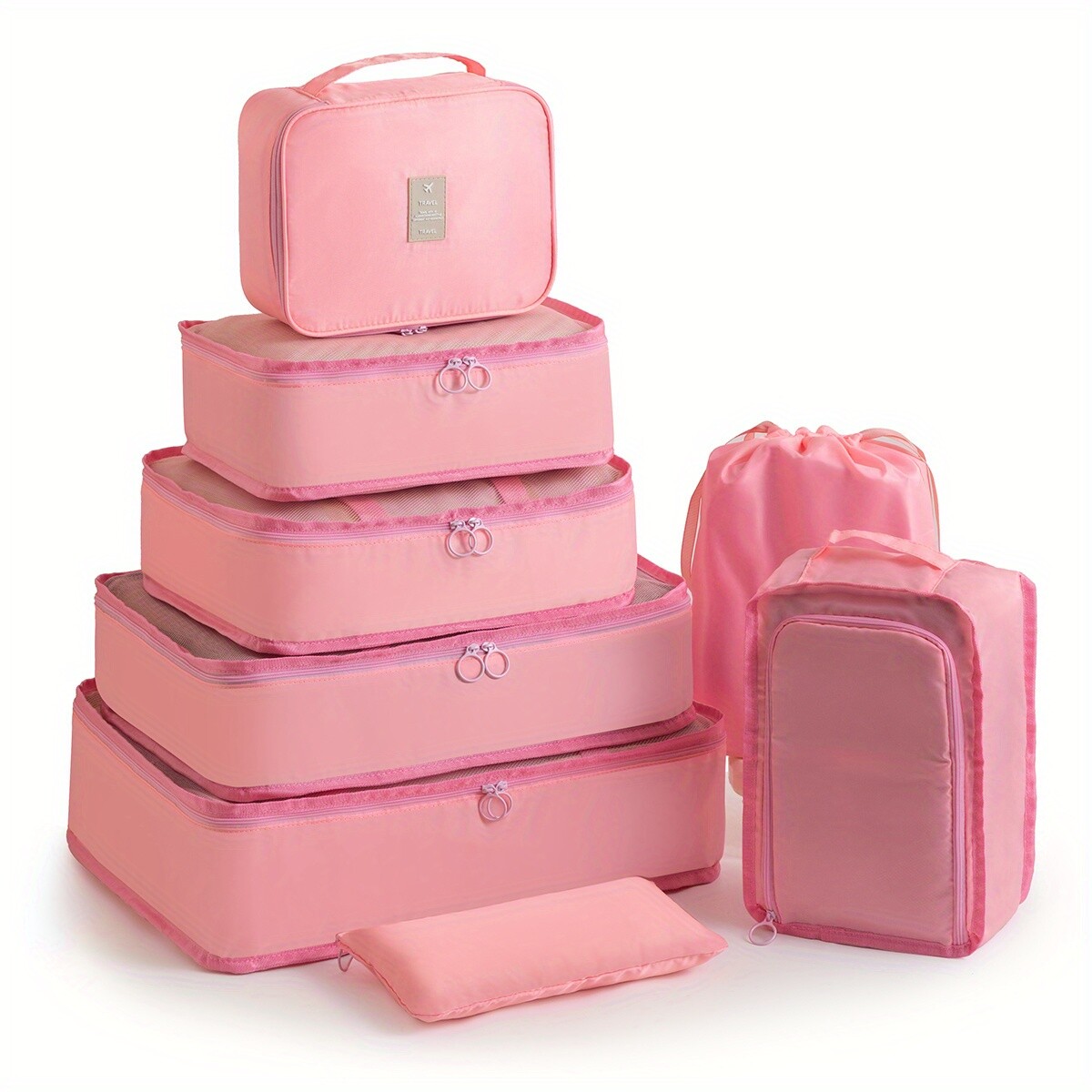8Pcs Travel Storage Bags Set Luggage Packing Cubes Organizer with Multiple Color