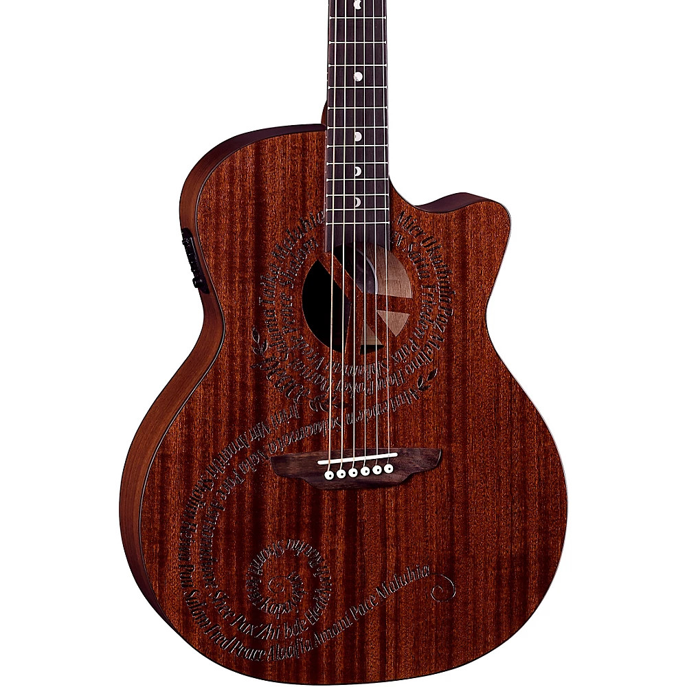 Luna Gypsy Maluhia Grand Concert Acoustic-Electric Guitar Natural