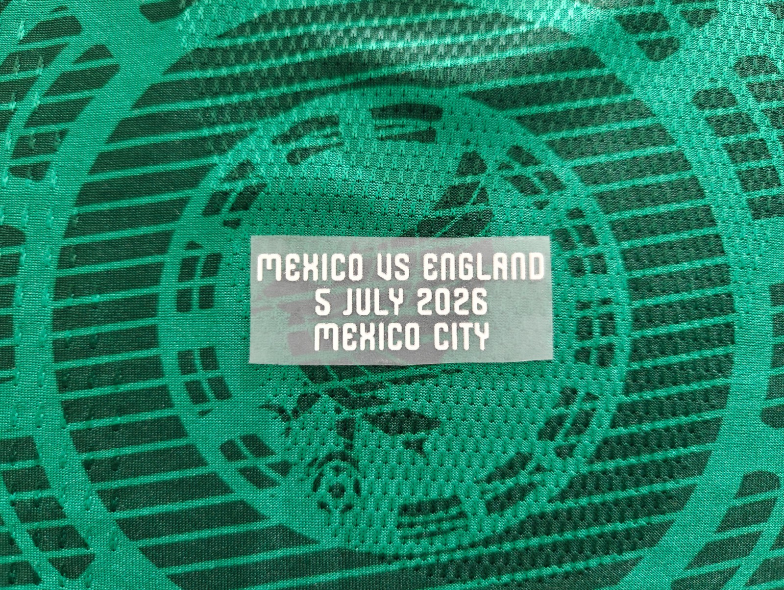 Mexico vs England / Inglaterra 2026 WorldCup Match Detail Patch Iron On Transfer