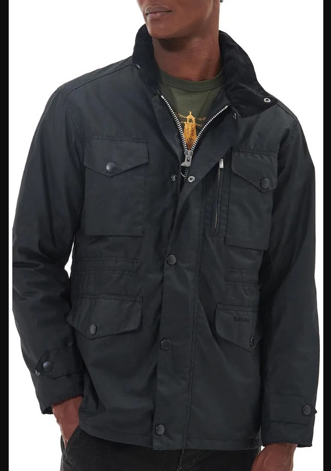 Barbour Sapper Regular Fit Weatherproof Waxed Cotton Jacket BLACK/CLASSIC
