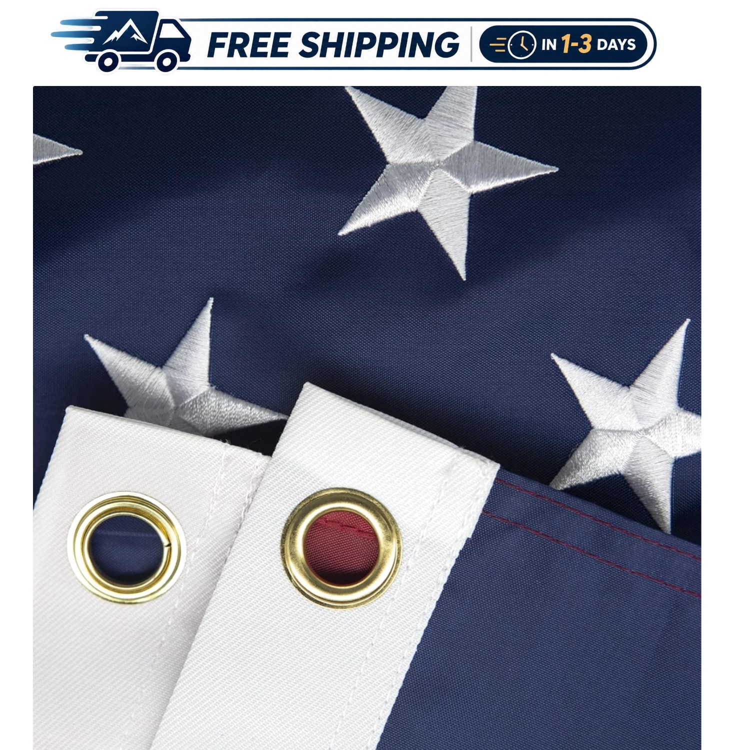 2x3 American Flag with Best Embroidered Stars & Weatherproof for Outdoors