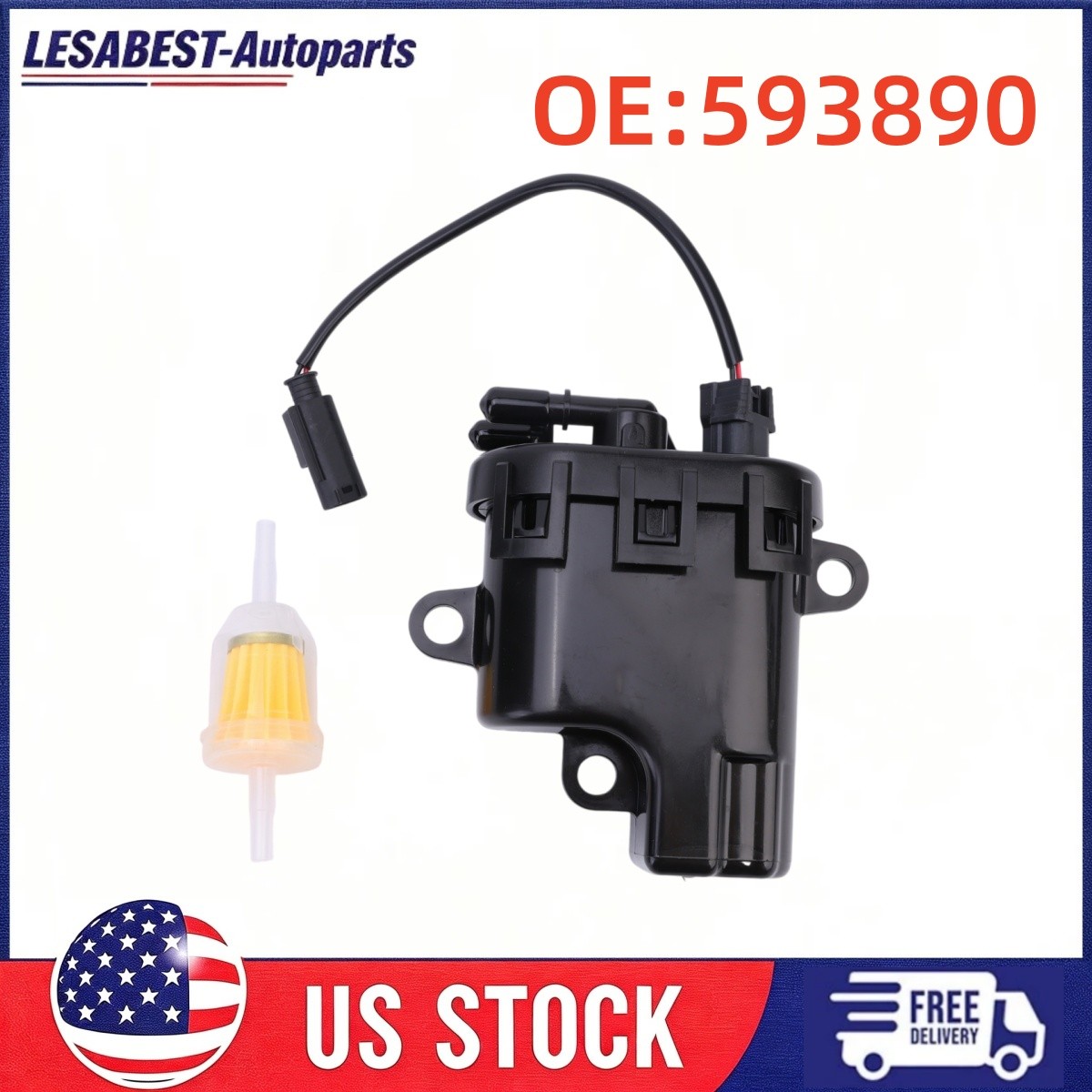 12V Fuel Pump Electric Module 593890 for Briggs & Stratton Engine