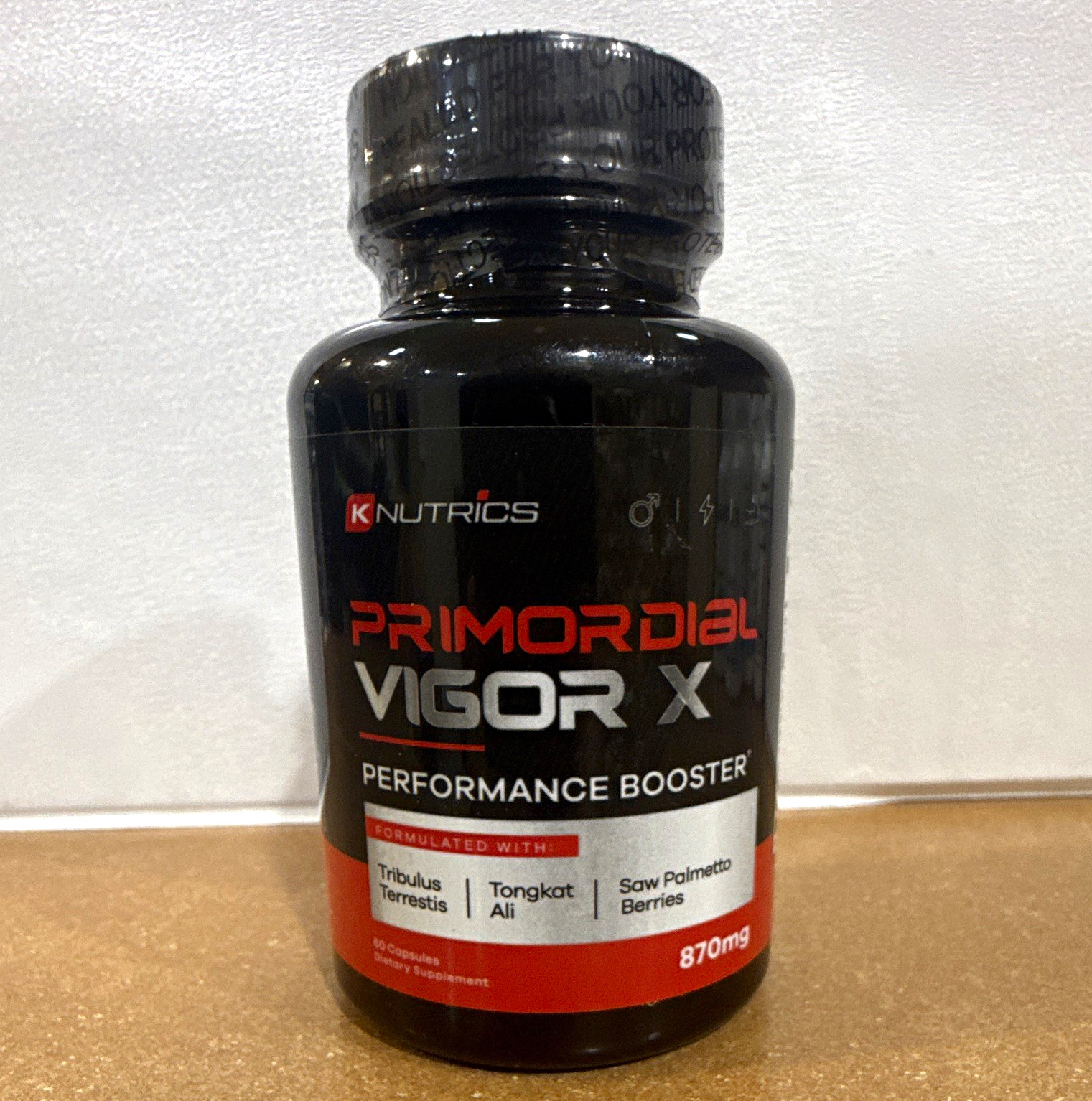 K Nutrics Primordial Vigor X 870mg Men’s Performance Booster 60 Capsules