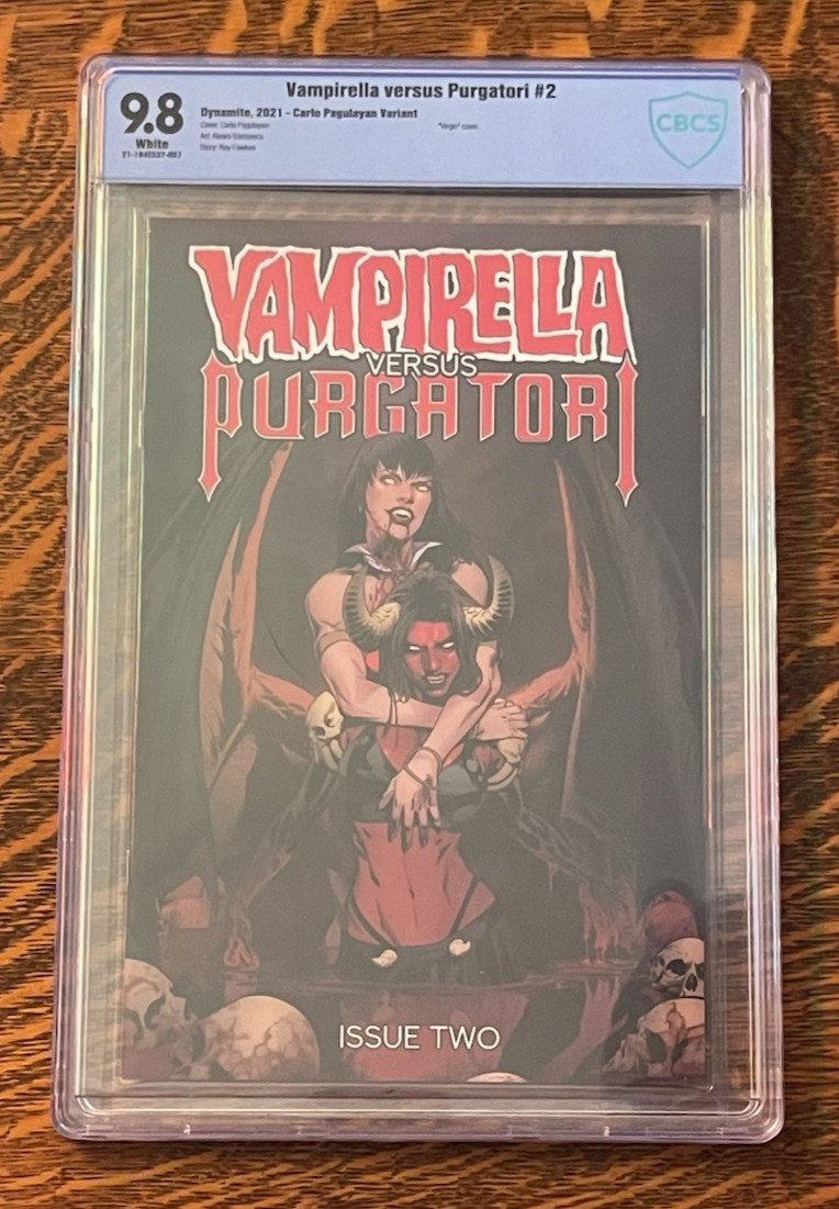 GRADED 9.8~ VAMPIRELLA VERSUS PURGATORI~ ISSUE 2~DYNAMITE 2021~CARLO PAGULAYAN