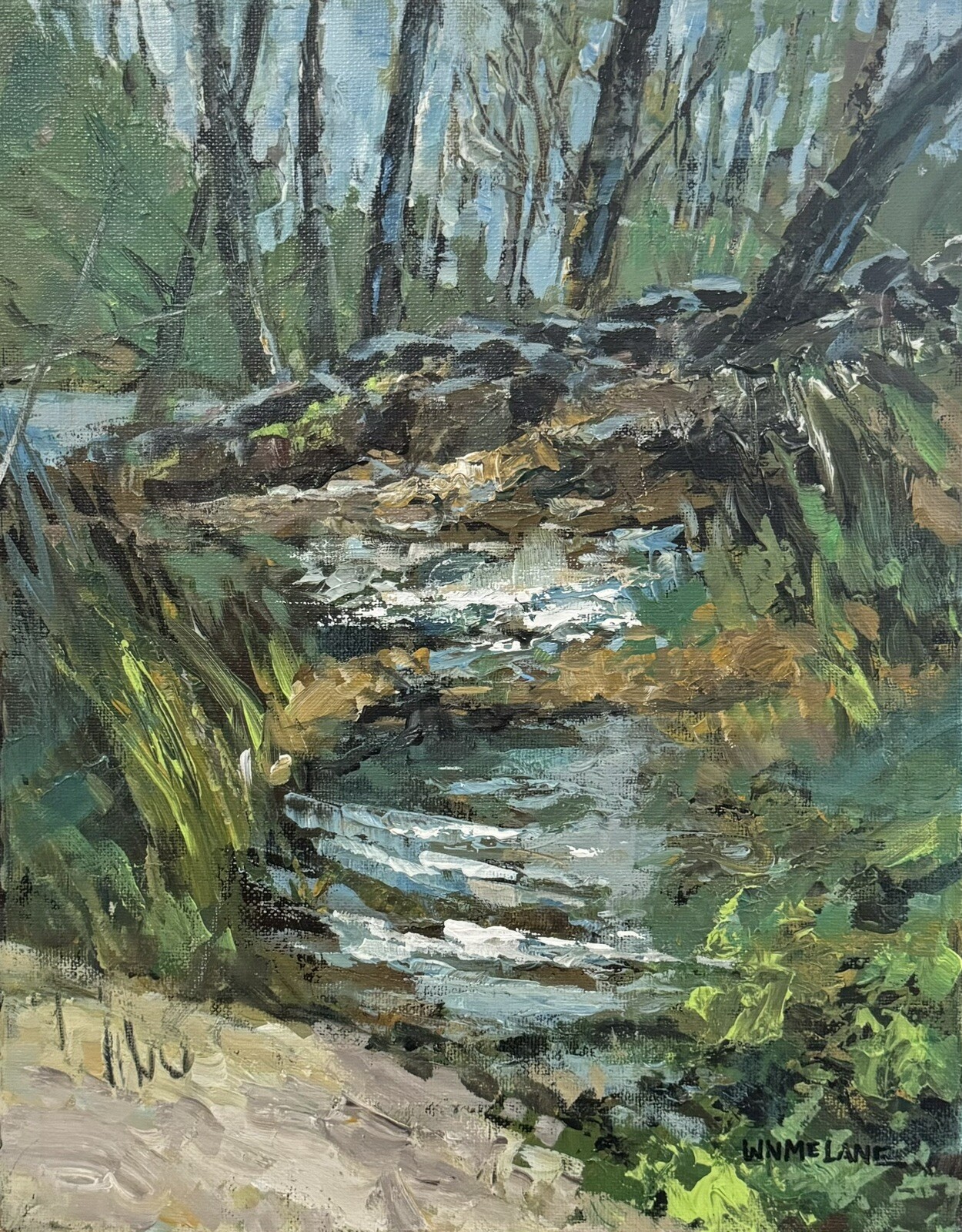 Original New England Stonewalls. Acrylic Impressionist Painting Canvasboard Original New England Stonewalls. Acrylic Impressionist Painting Canvasboard