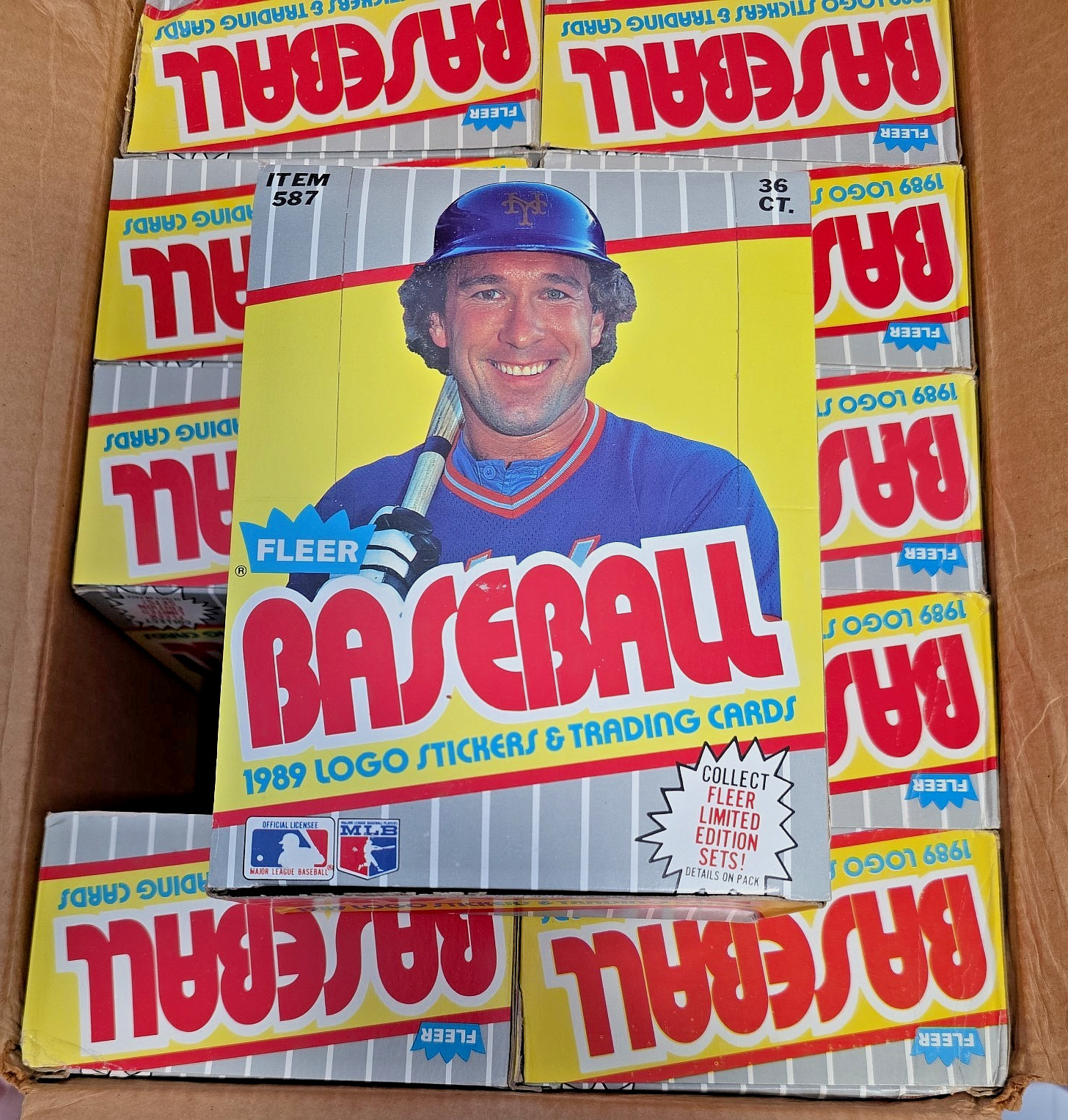 1989 FLEER BASEBALL BOX 36 Packs ~ GRIFFEY Jr , Randy JOHNSON rookies 