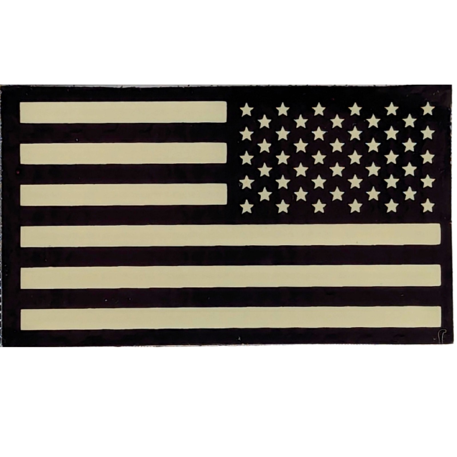 Infrared Reverse American Flag Patch - Subdued - Hook Fastener Tactical IR Patch