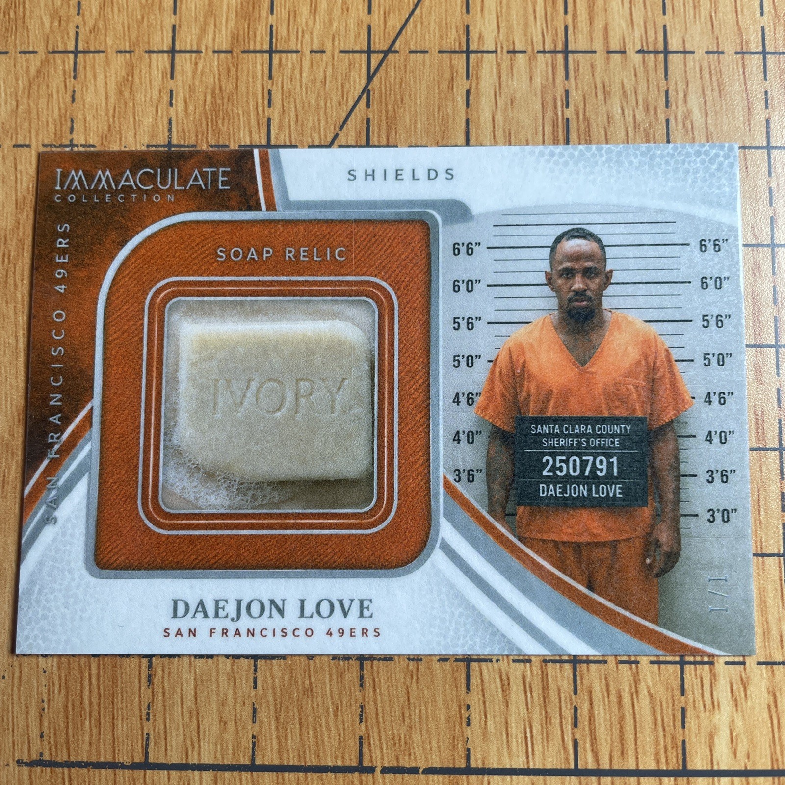 Daejon Love Soap Relic Custom Card 49ers viral fake player (NYFG Customs)