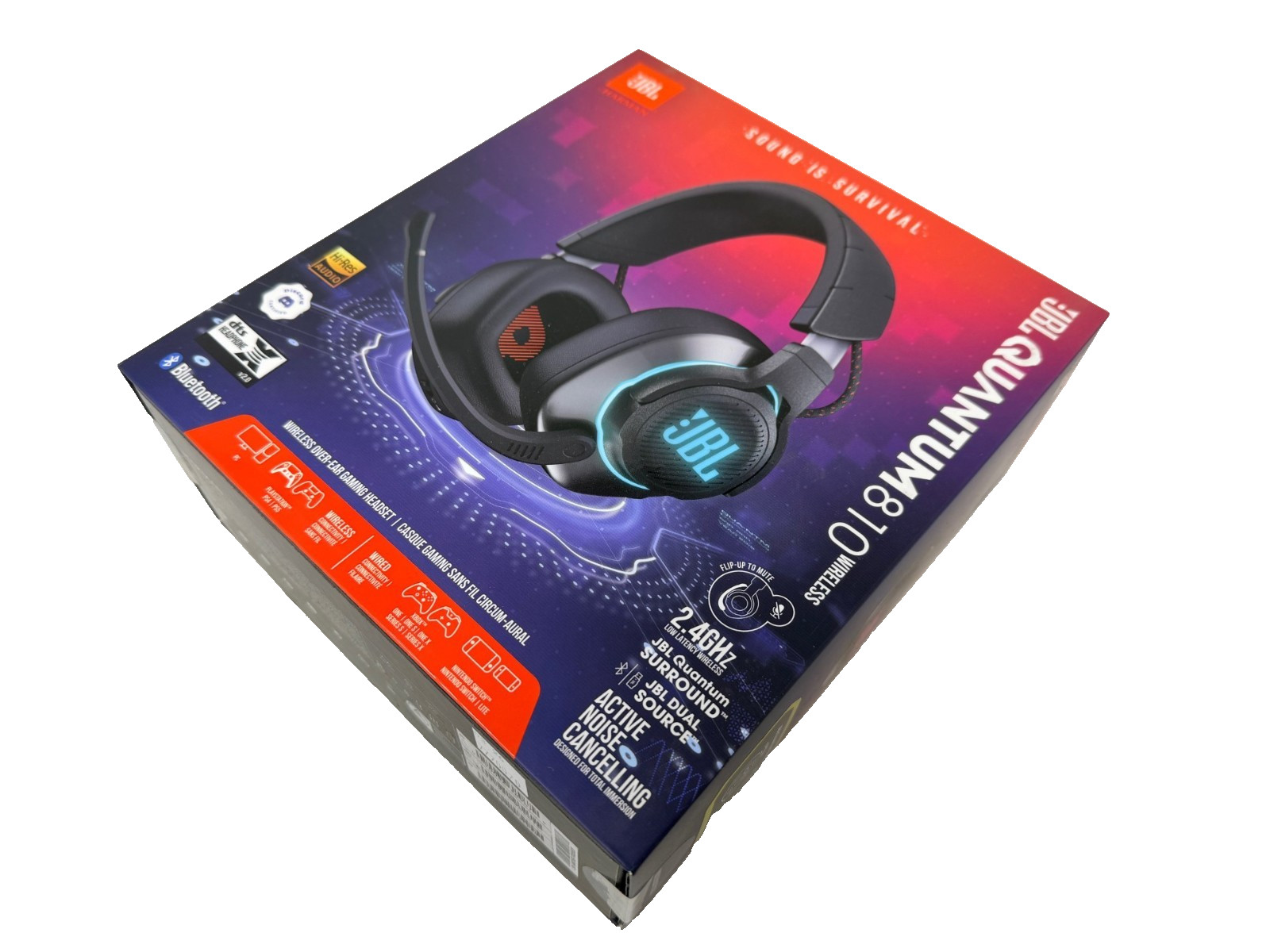 JBL Quantum 810 Wireless Over-Ear Gaming Headset with Active Noise Cancelling 