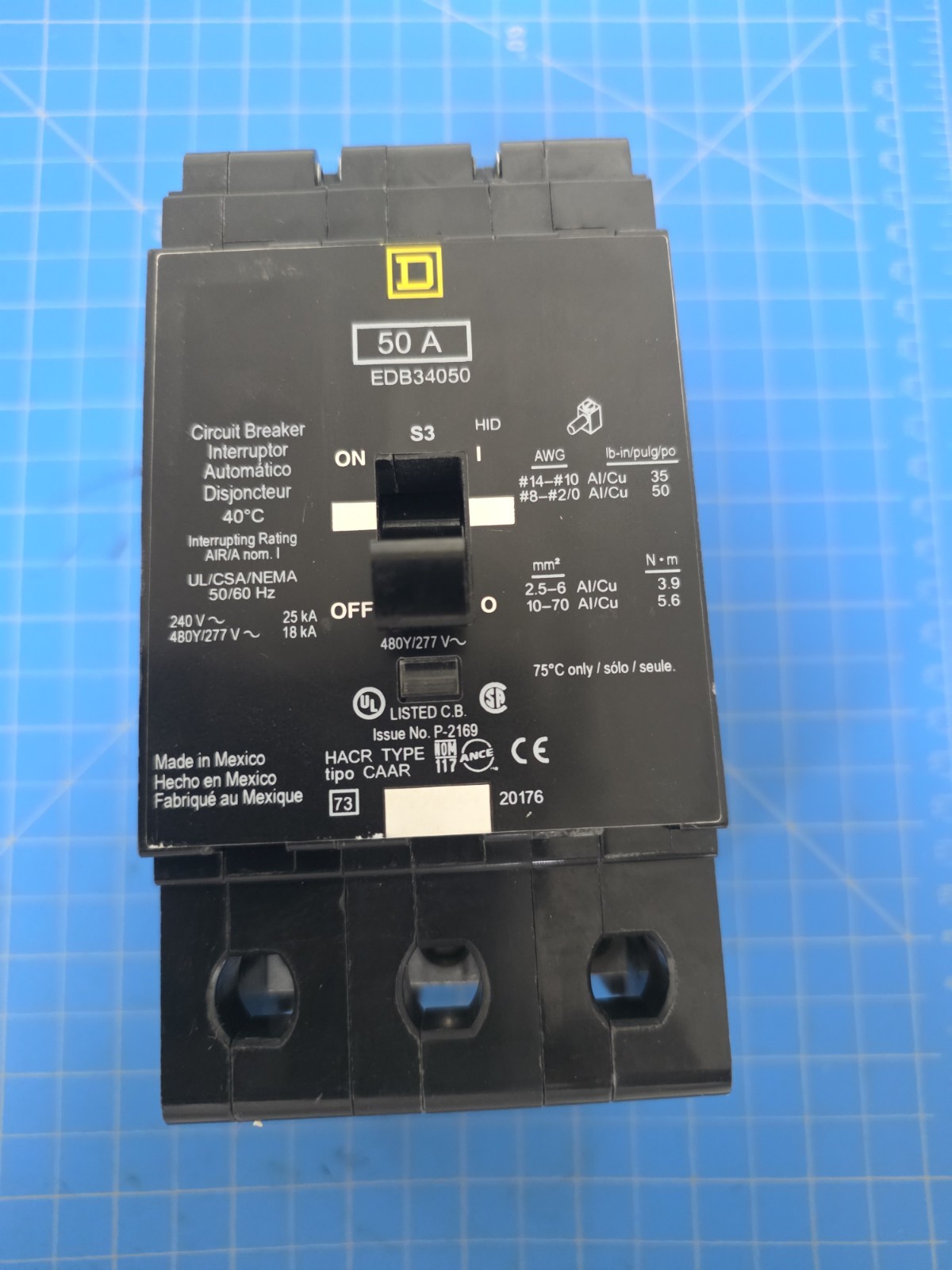 EDB34050 SQUARE D USED (5 AVAILABLE) EDB34050 SQUARE D USED (5 AVAILABLE)
