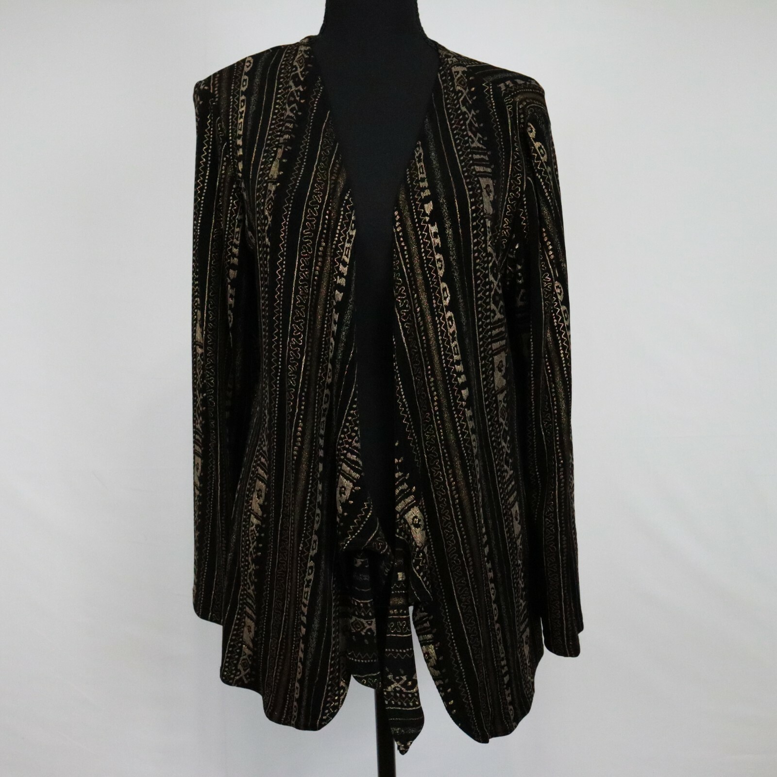 Coldwater Creek Top Womens Medium Egyptian Gold Cardigan Jacket Long Sleeve NWT