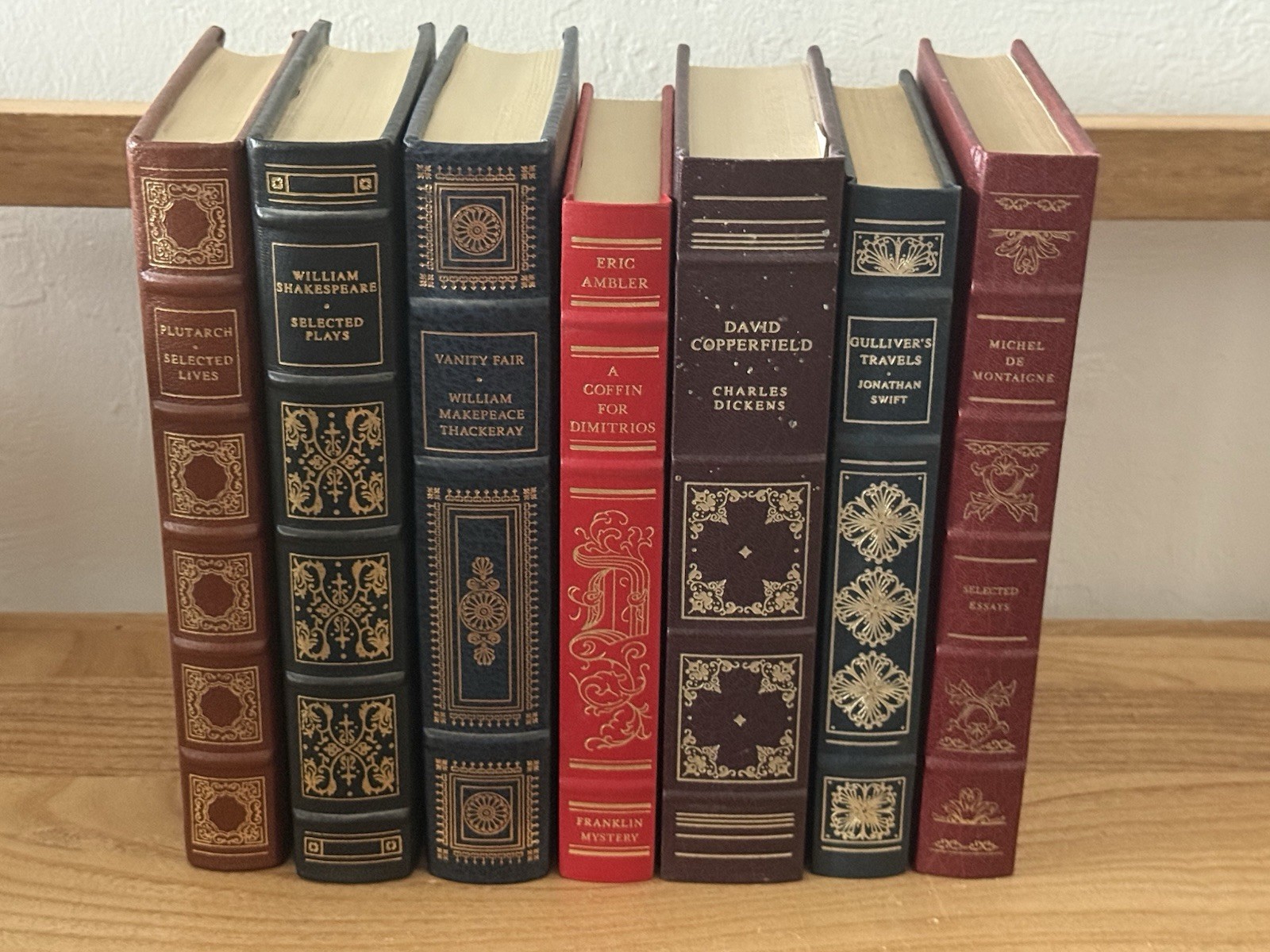 🌟 Franklin Library Leather Bound Classics Lot of 7 Gilt Pages Illustrated Books
