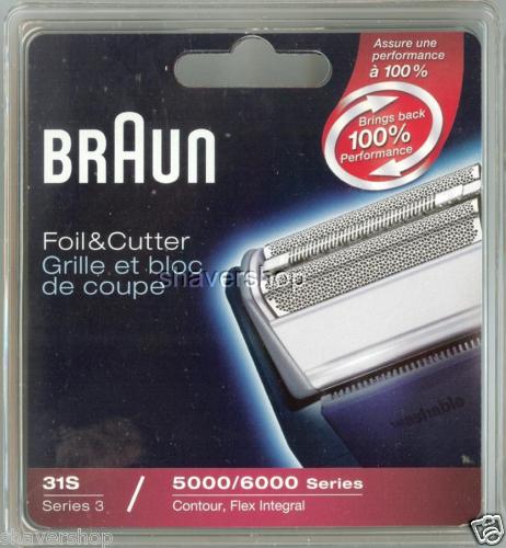 ORIGINAL BRAUN 5000/6000 CONTOUR FLEX XP Shaver FOIL+CUTTER 31S