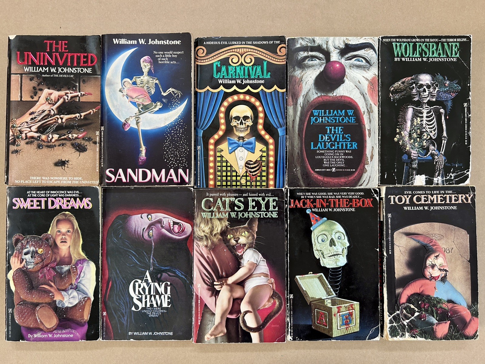 William Johnstone 10 Zebra Paperback Horror Lot Paperbacks From Hell Embossed William Johnstone 10 Zebra Paperback Horror Lot Paperbacks From Hell Embossed