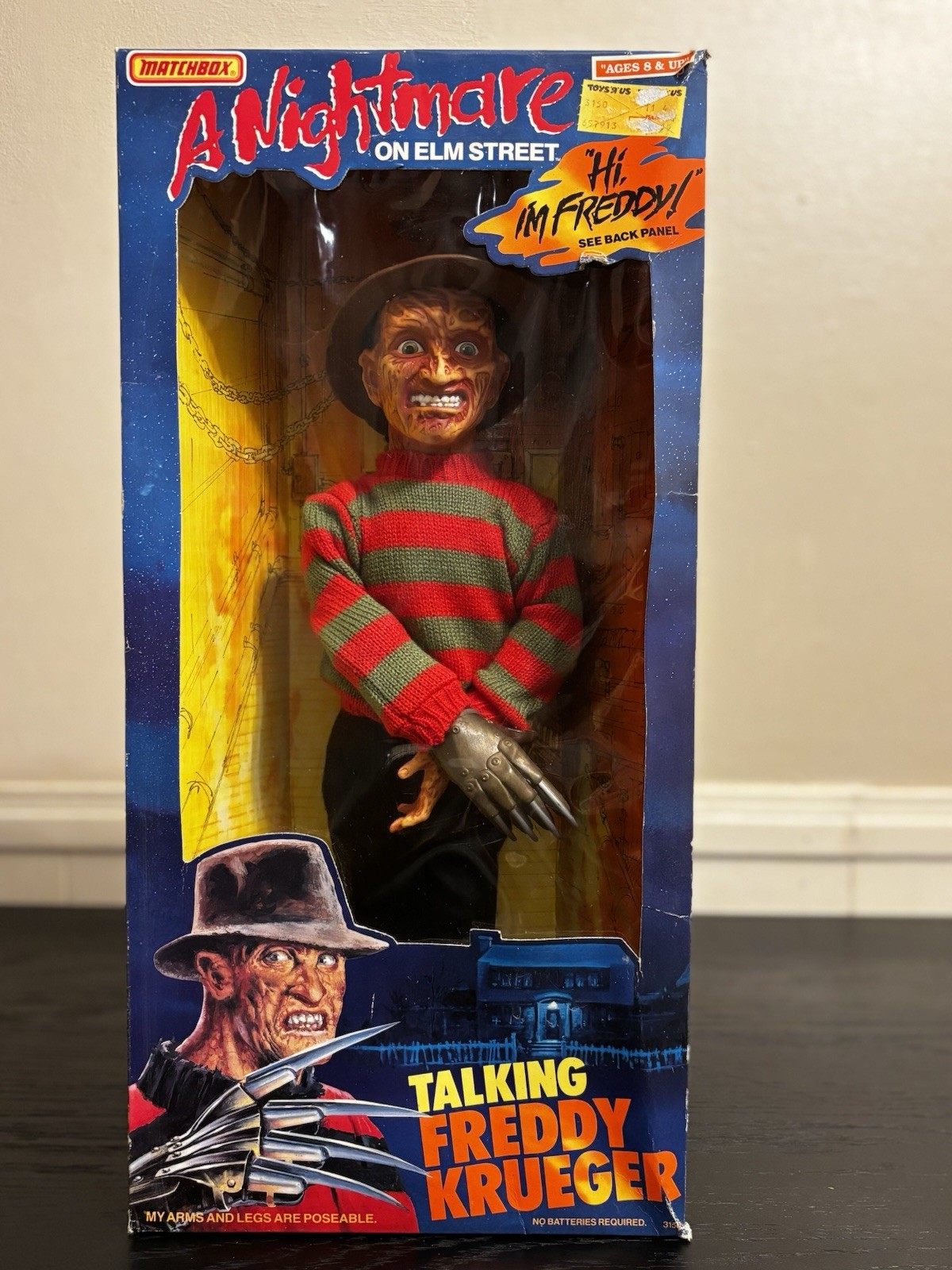 Vintage 1989 Matchbox Freddy Krueger Talking Doll 18\