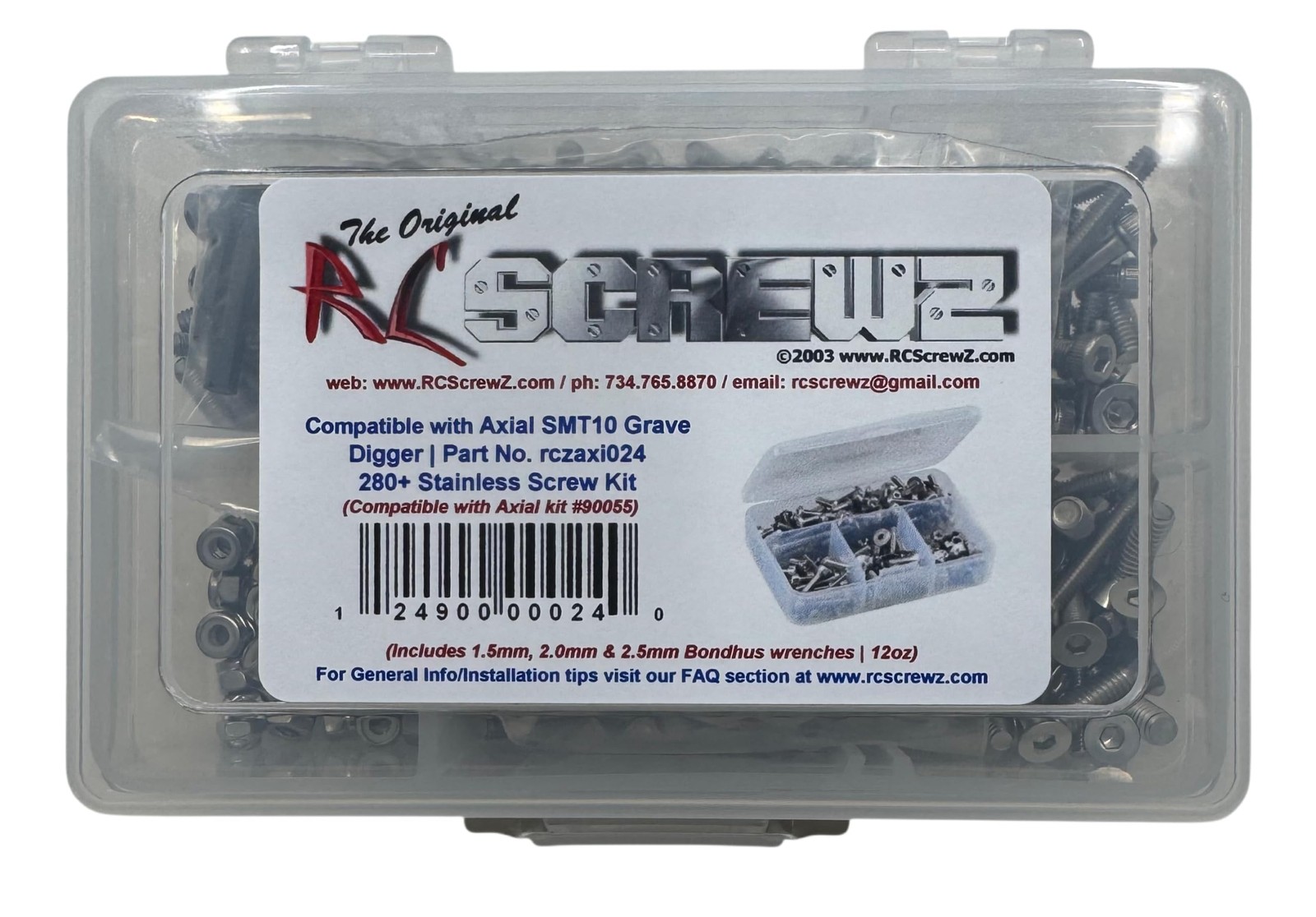 RCScrewZ Stainless Steel Screw Kit axi024 Compatible with Axial SMT10 Grave RCScrewZ Stainless Steel Screw Kit axi024 Compatible with Axial SMT10 Grave