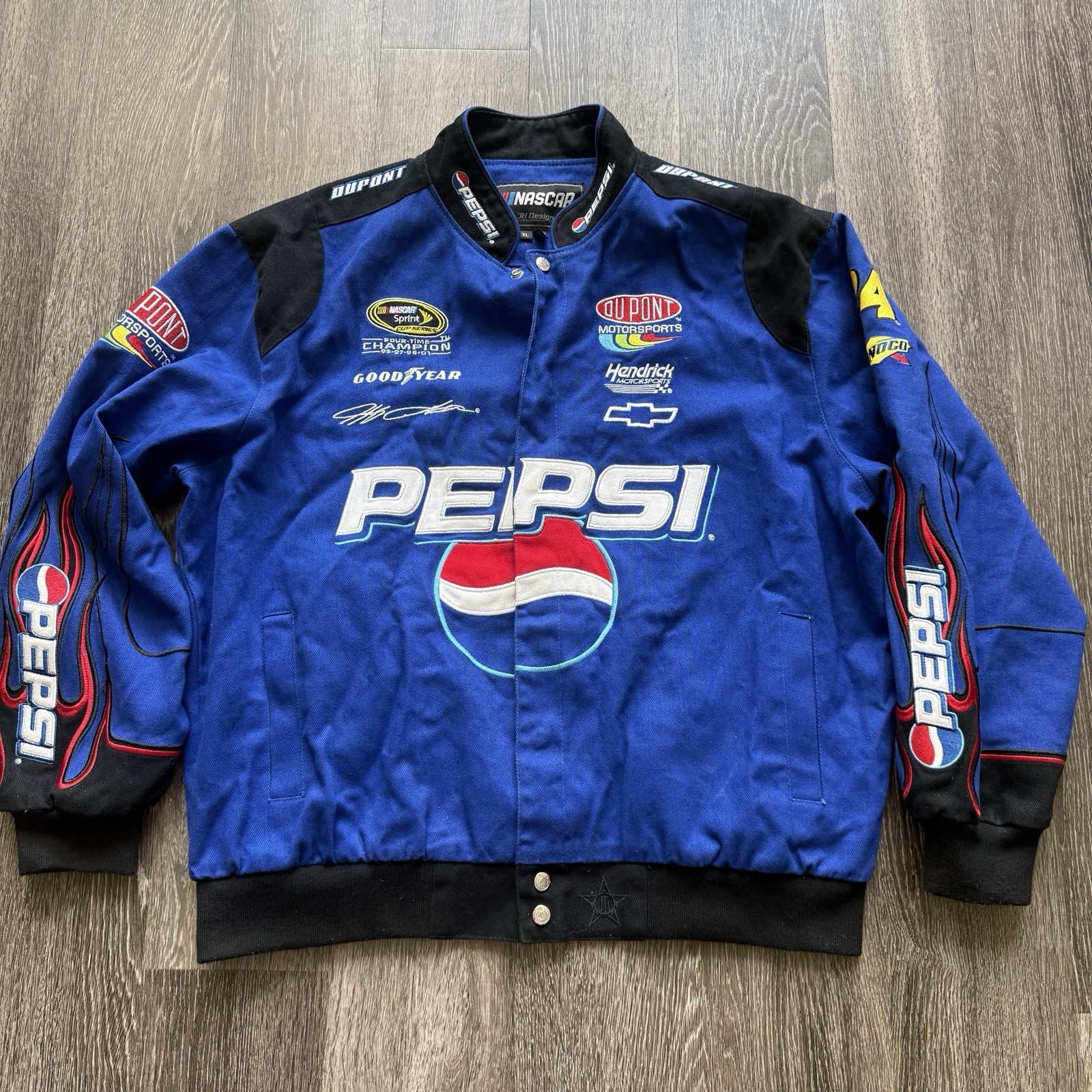 Authentic Nascar Jeff Gordan Pepsi Cotton Jacket JH Design Size XL 2021