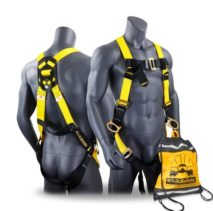 KwikSafety THUNDER 3D Ring Full Body Safety Harness ANSI OSHA Fall Protection KwikSafety THUNDER 3D Ring Full Body Safety Harness ANSI OSHA Fall Protection