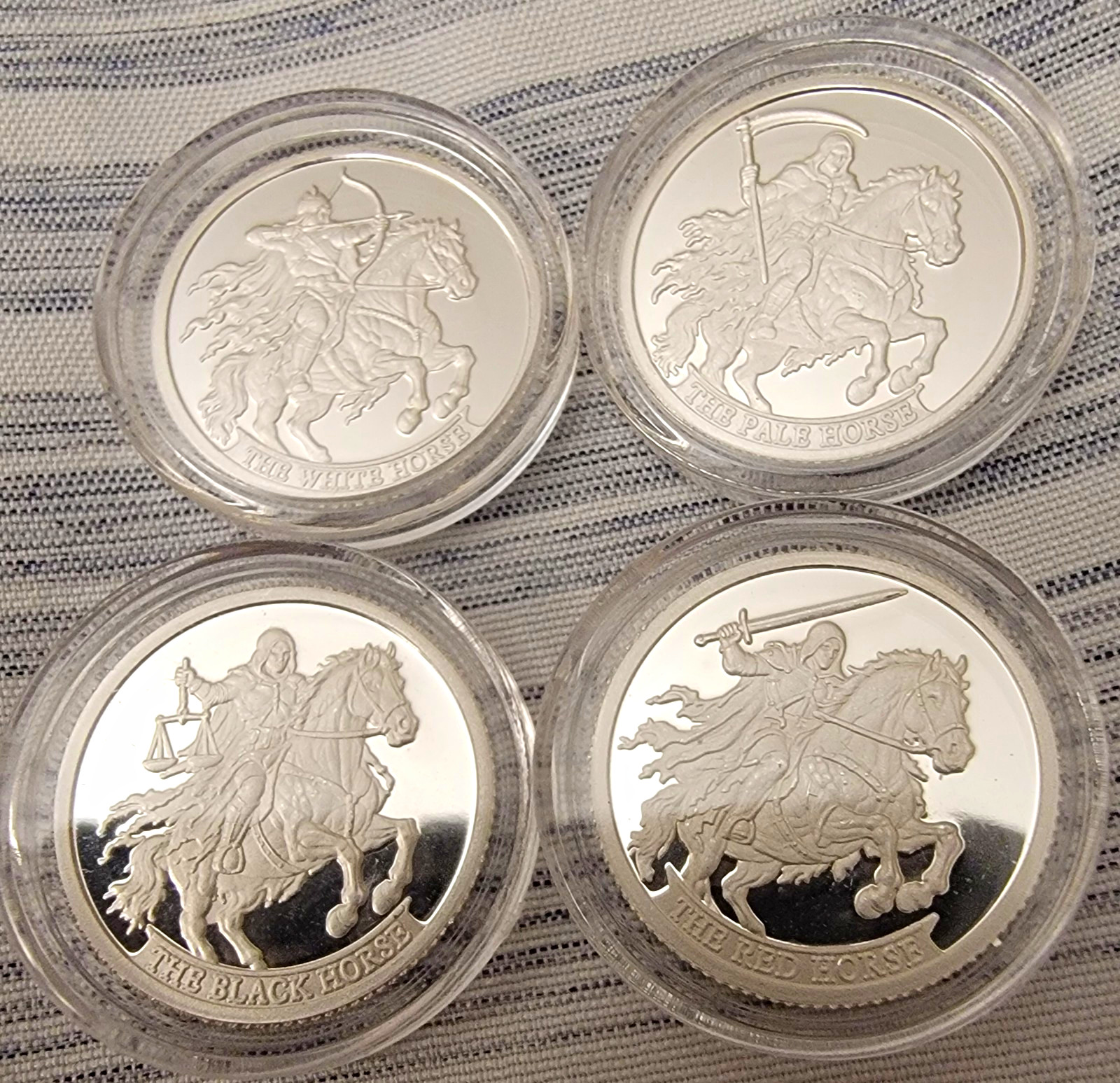 Four Horsemen of the Apocalypse 1oz Silver Round Set 4x 1/4oz Fractional .999 BU