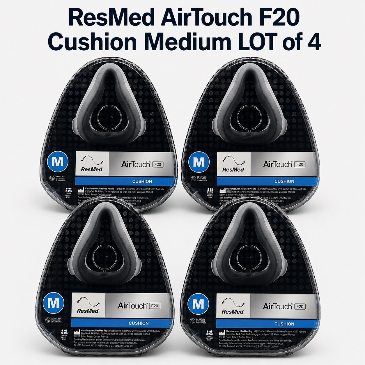Res_Med Air_Touch F20 Cushion Medium LOT of 4 Res_Med Air_Touch F20 Cushion Medium LOT of 4