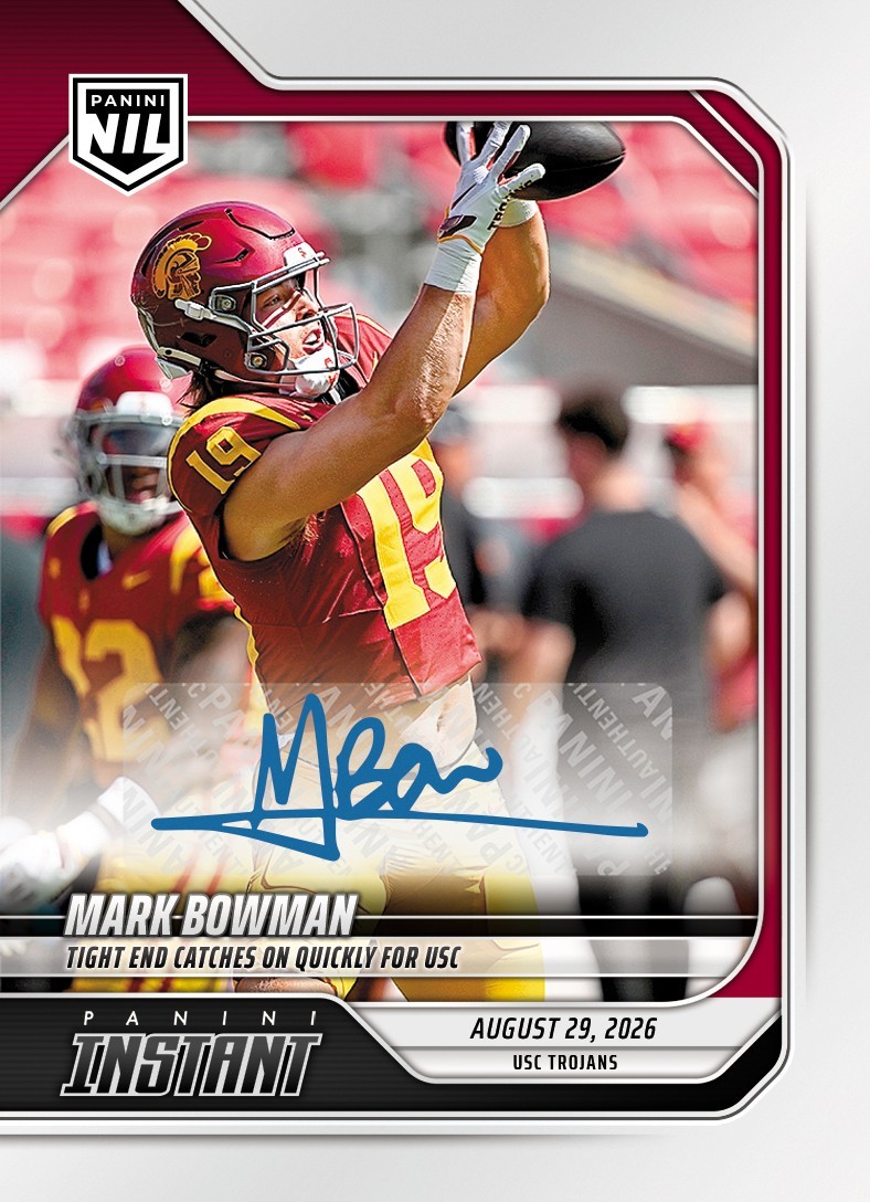 2026 Panini Instant NIL AUTO /99 Mark Bowman Rookie RC USC #I-MBO Presale