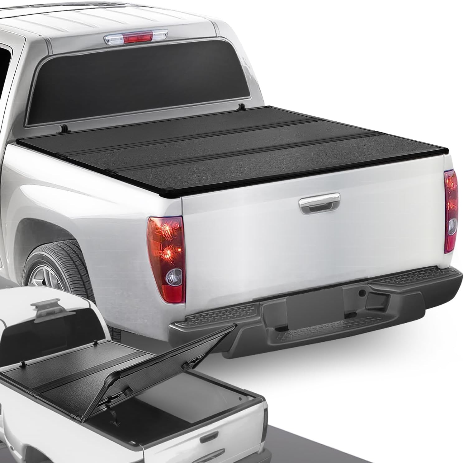 Truck Bed Top Hard Solid Tri-Fold Tonneau Cover for 04-12 Colorado Canyon 5'3